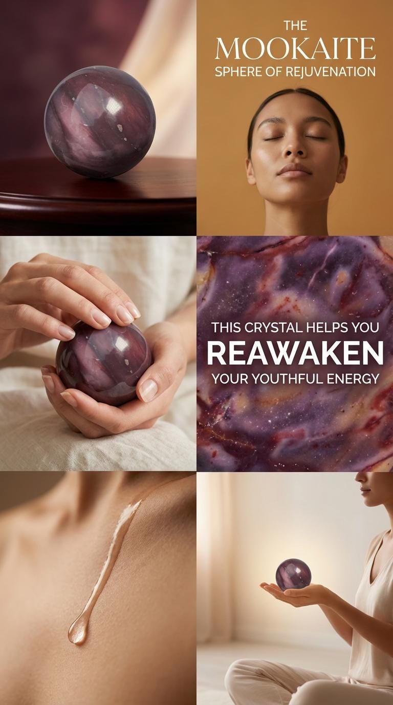 Purple Mookaite Crystal Sphere, Australian Jasper, Healing Stone