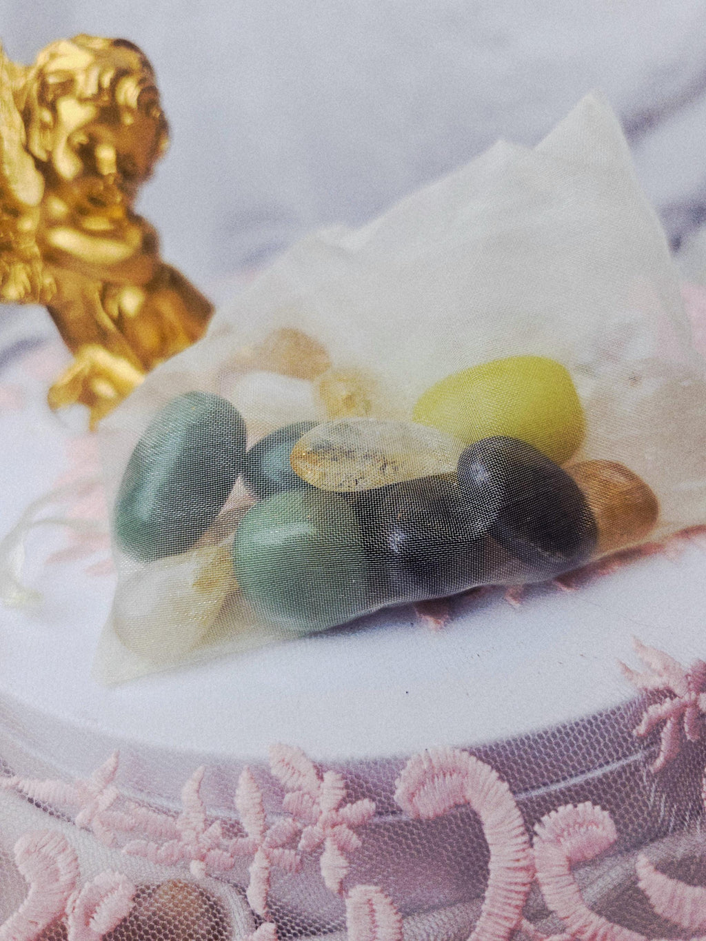Abundance Crystal Set, 5 ounces of Crystals ,Money Draw Crystal Set, Reiki Energy, Feng Shui, Home Decor, Large Good Luck Crystal