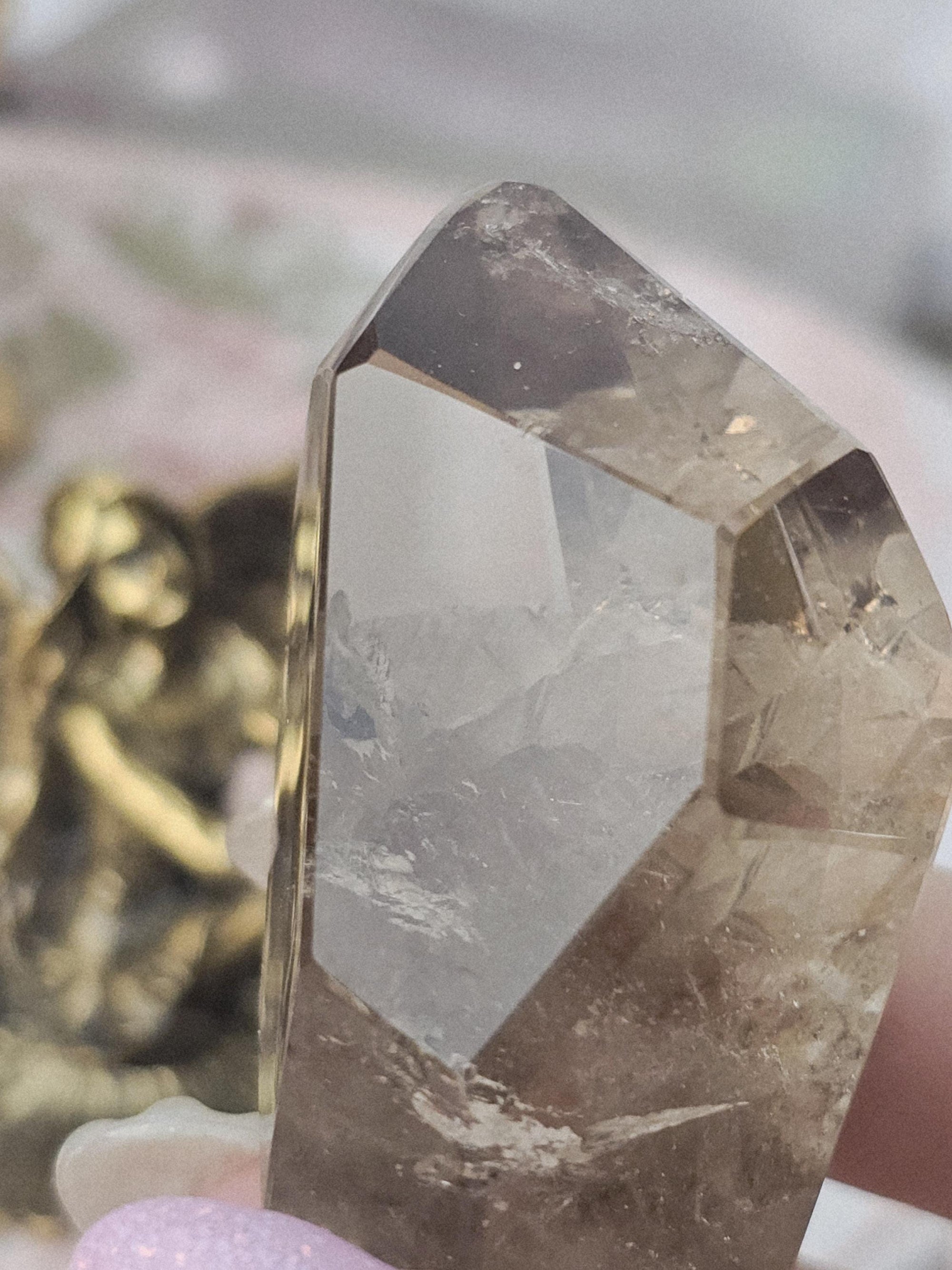 Lemurian Smoky Quartz Crystal, Brazilian Healing Stone