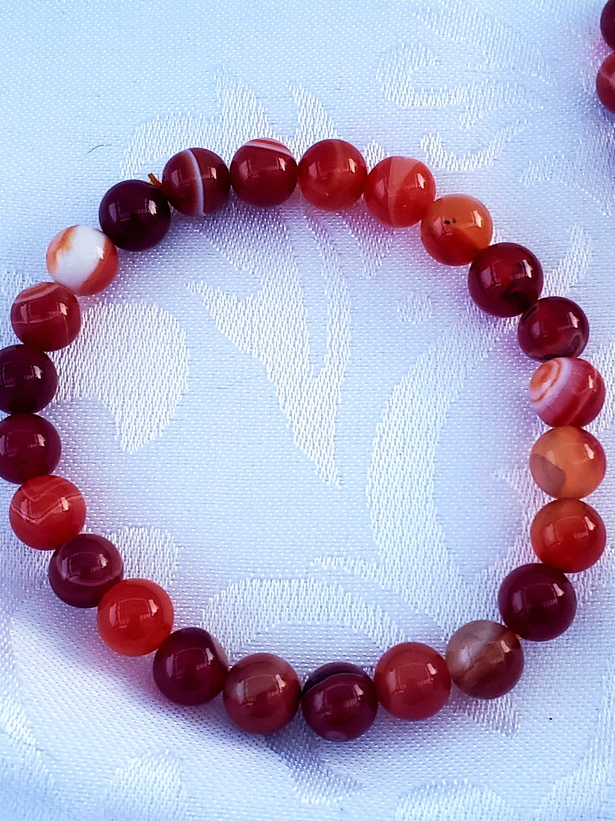 Carnelian Bracelet, Beaded Bracelet, Friendship Bracelet