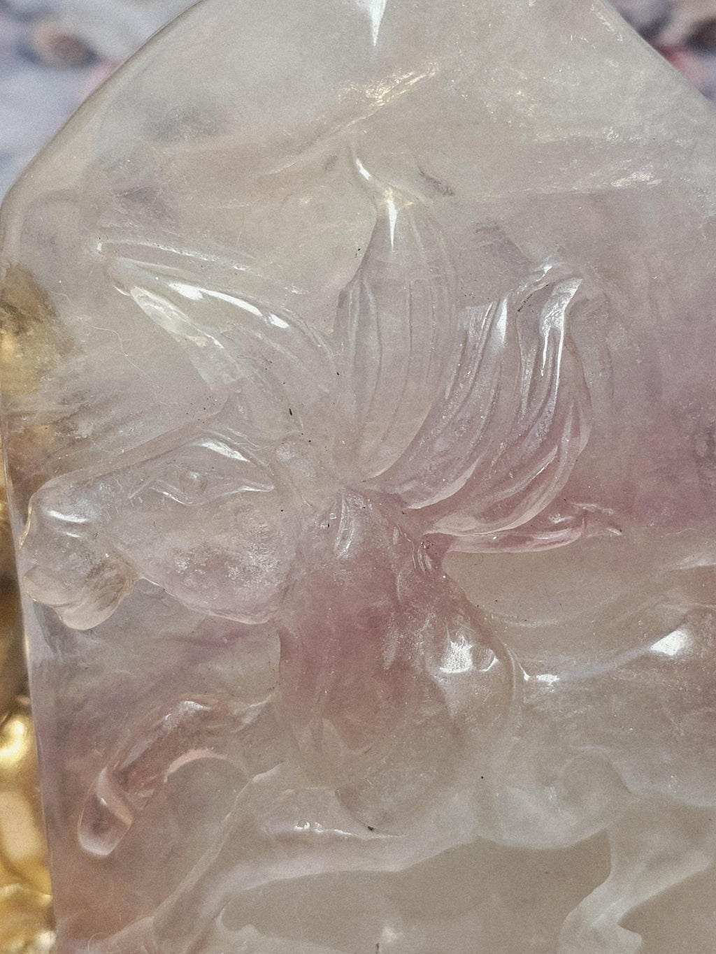 Rainbow Fluorite Horse Sculpture, Handmade Crystal Figurine