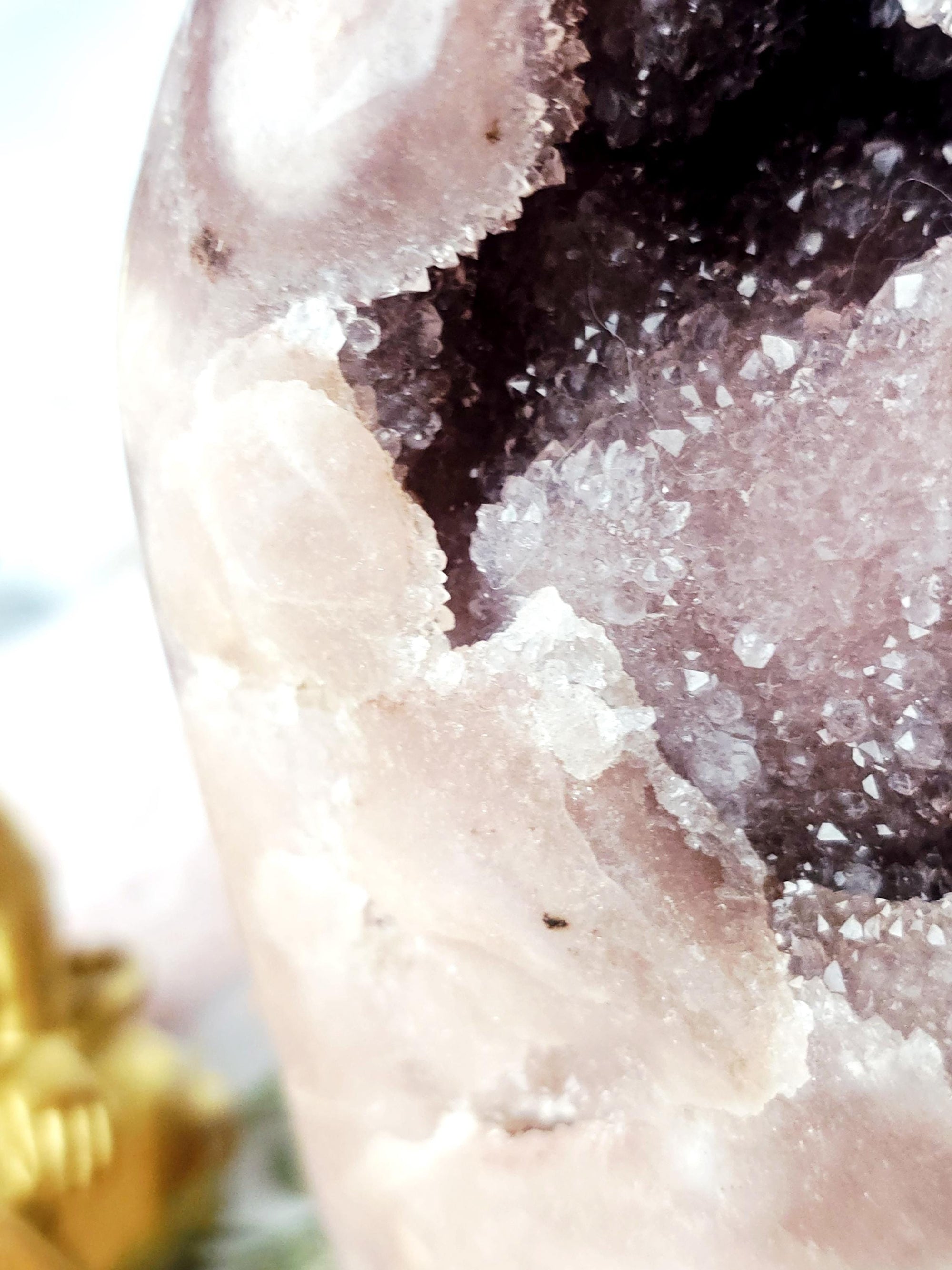 LG  Red Pink Amethyst Freeform, Druzy Freeform , Crystal Art , Gift