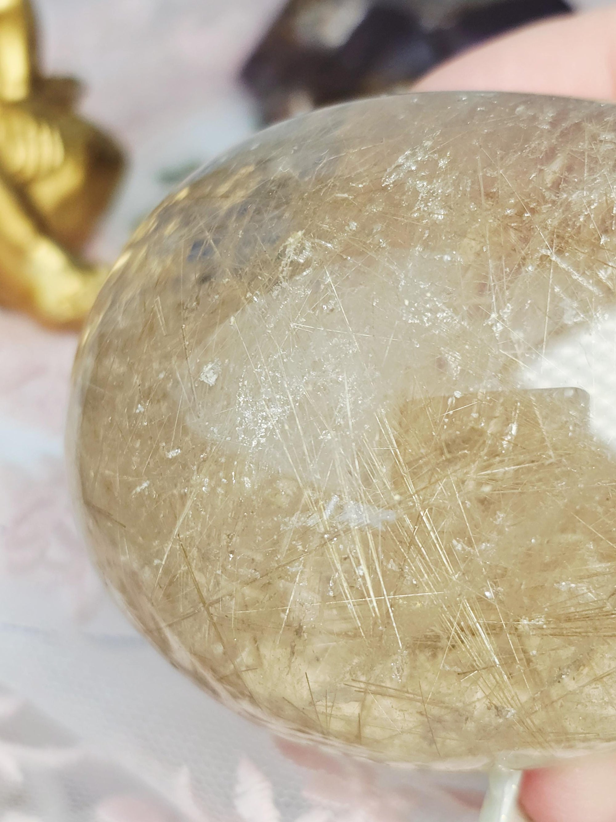 Rutilated Gold Crystal, Crystal Healing, Gift, Metaphysical Crystals, Healings Stone