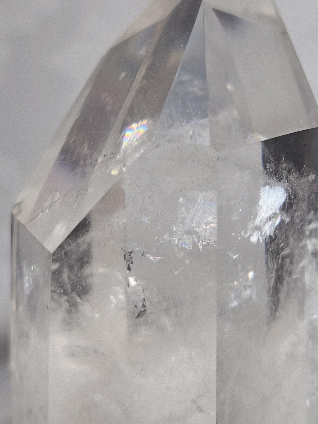RARE LG  Lemurian Inner Child or Manifestation Quartz on a Stand , Columbia, Crystal Statement Piece