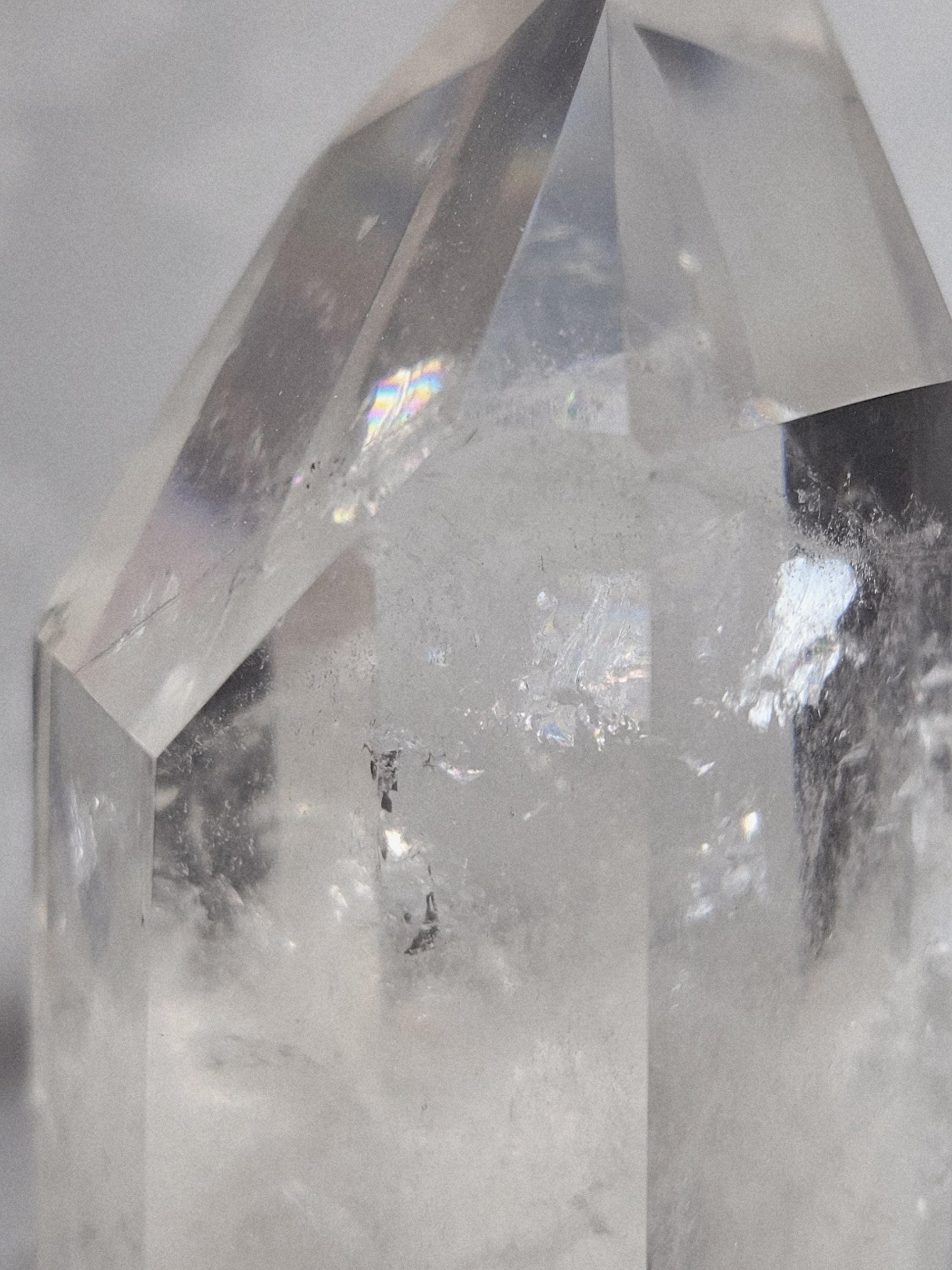 RARE LG  Lemurian Inner Child or Manifestation Quartz on a Stand , Columbia, Crystal Statement Piece