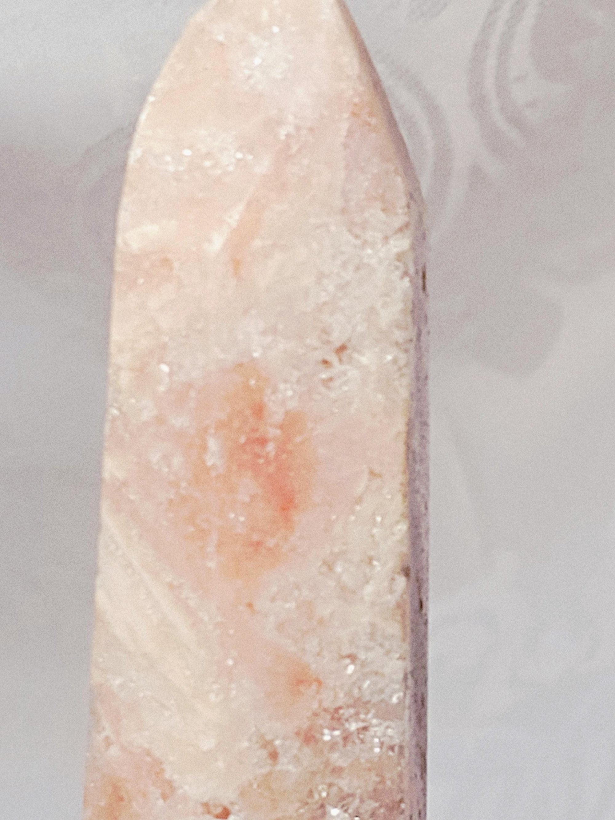 Pink Amethyst Tower with Druzy Tower, Crystal Tower ,Gift