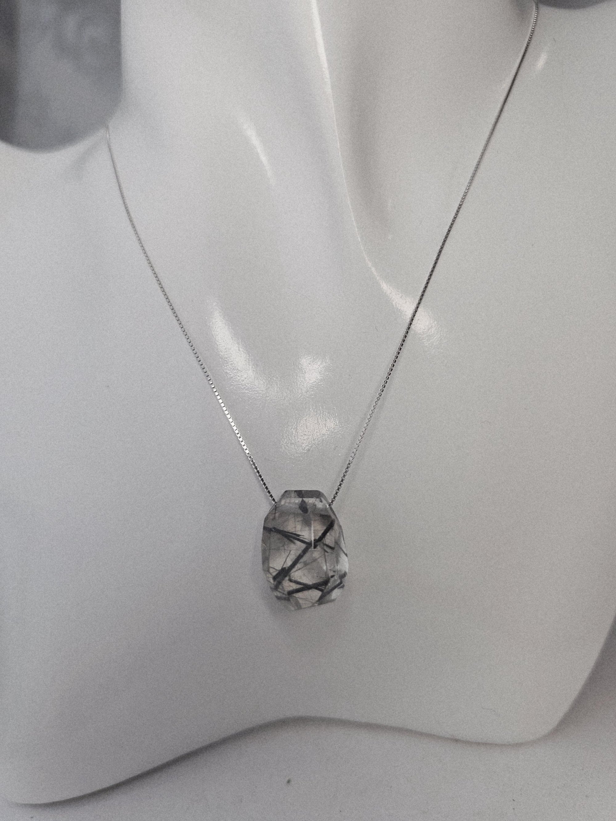 Rutilated Handmade Necklace, 925 Silver Or Gold Chain