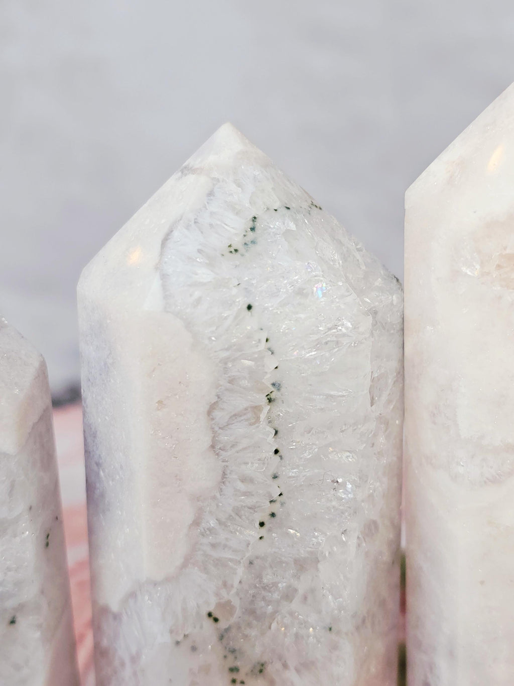 Pink Amethyst Tower, Druzy Tower, Crystal Tower ,Gift