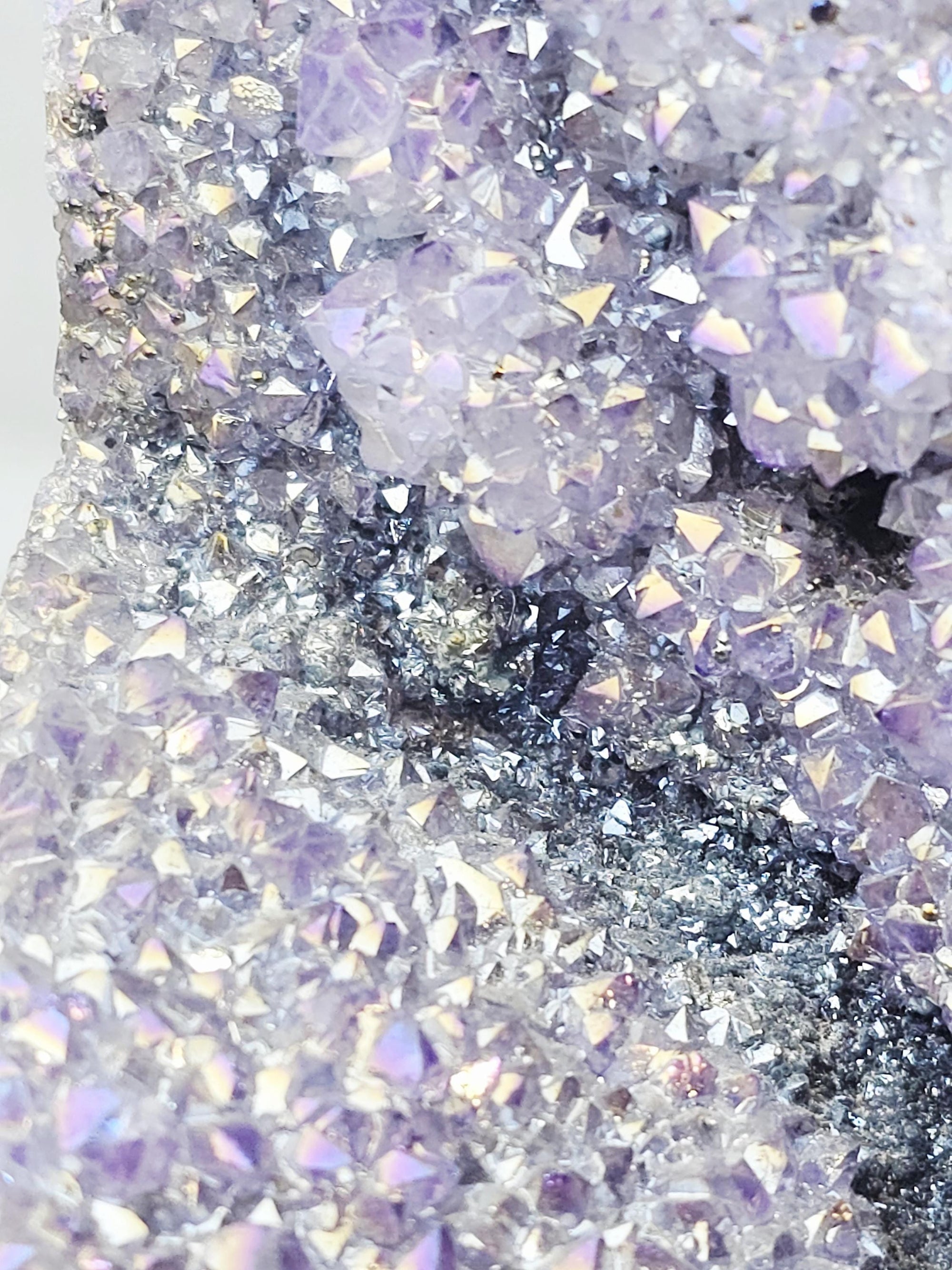 Rare Angel Aura Amethyst Crystal Cluster, Statement Piece