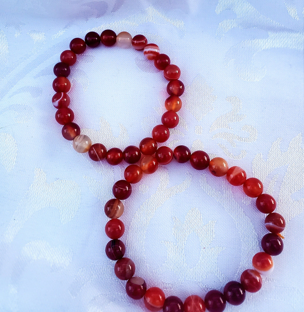 Carnelian Bracelet, Beaded Bracelet, Friendship Bracelet