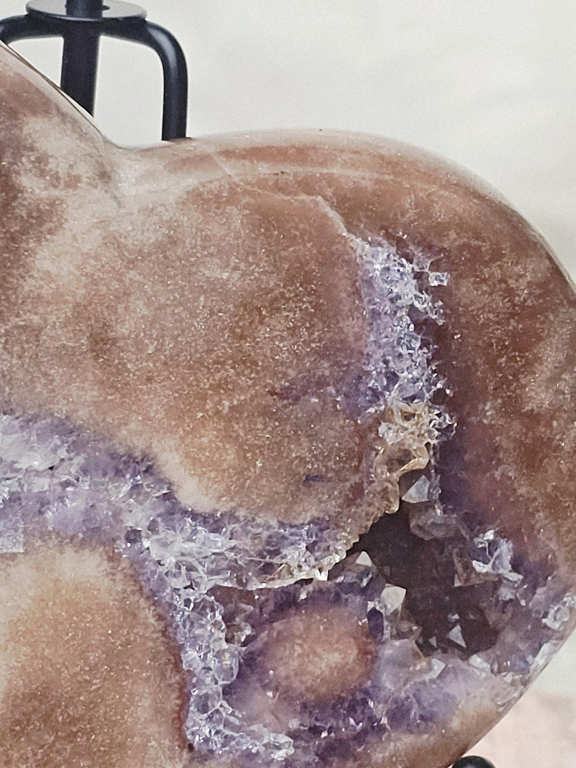 Brazilian Amethyst Druzy Heart, Pink Amethyst Druzy Hearts, Red Pink Amethyst, Crystal Heart,Gift