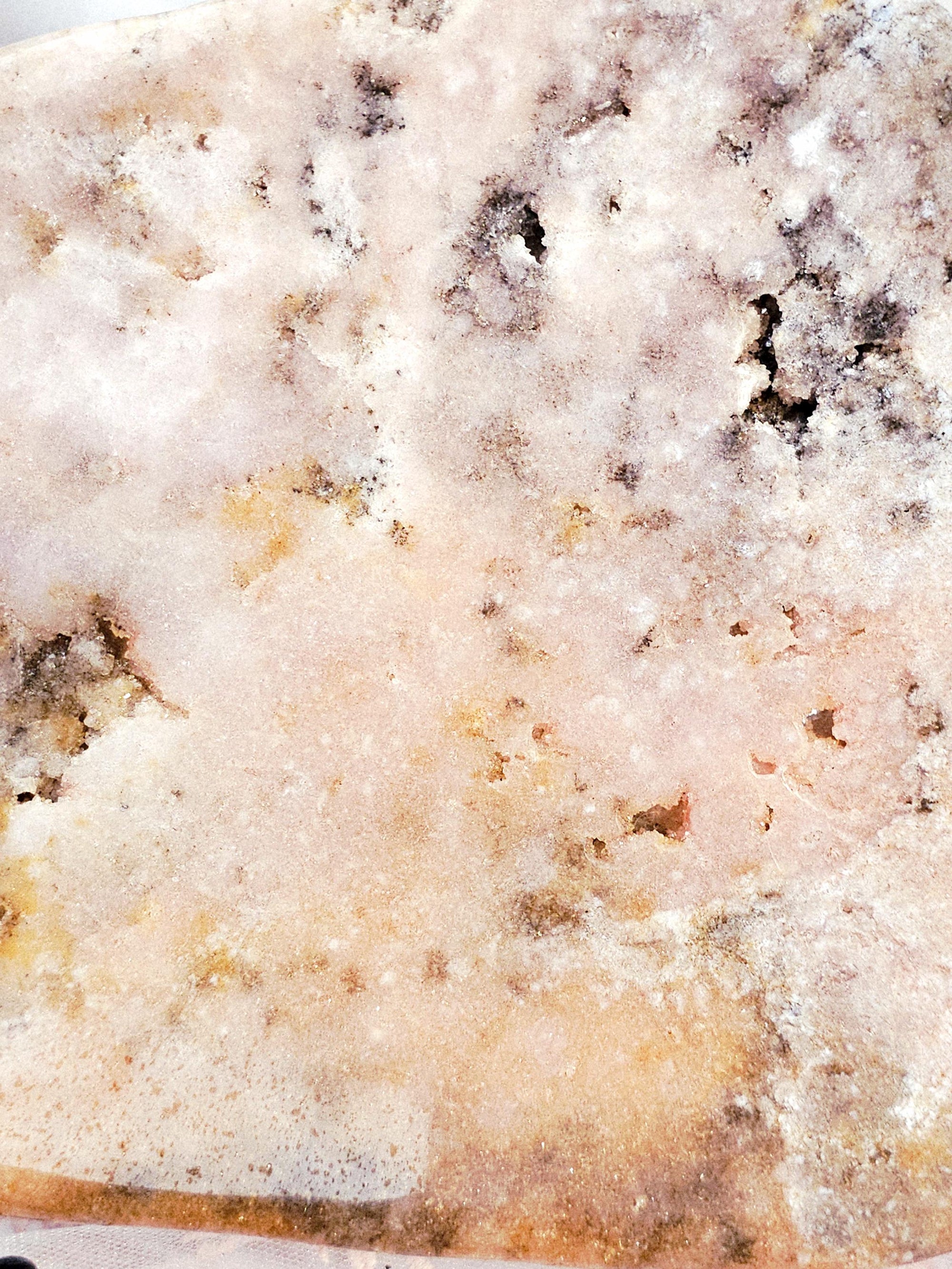 Handmade Pink Amethyst Druzy Bowl, Jasper Inclusions