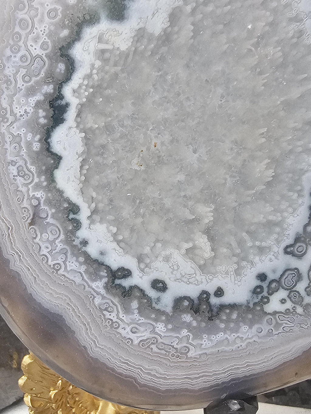 Banded Agate Slab, Statement Piece, Druzy Agate Crystal, Home Decor, Sculpture