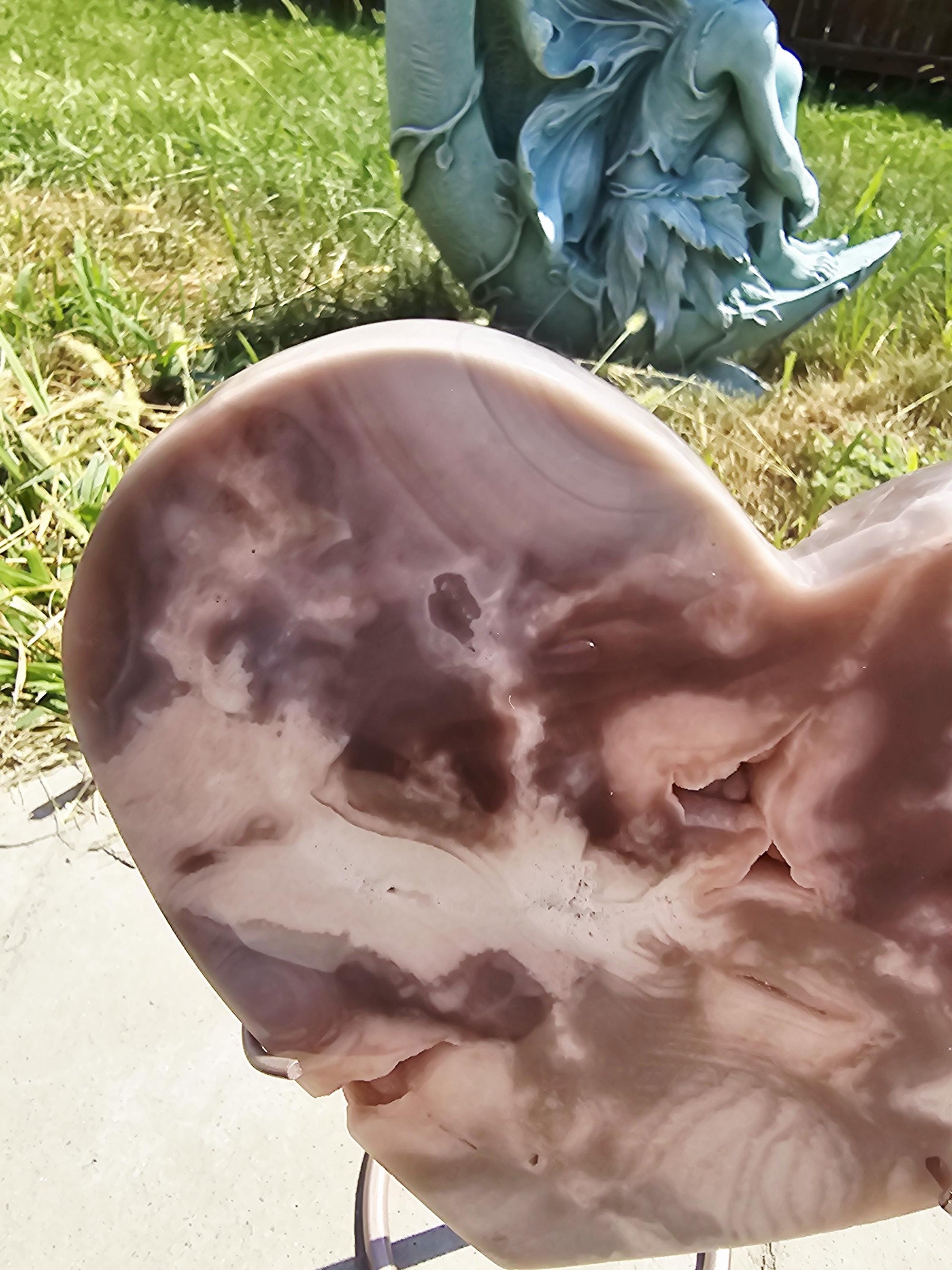 Pink Amethyst Druzy Heart