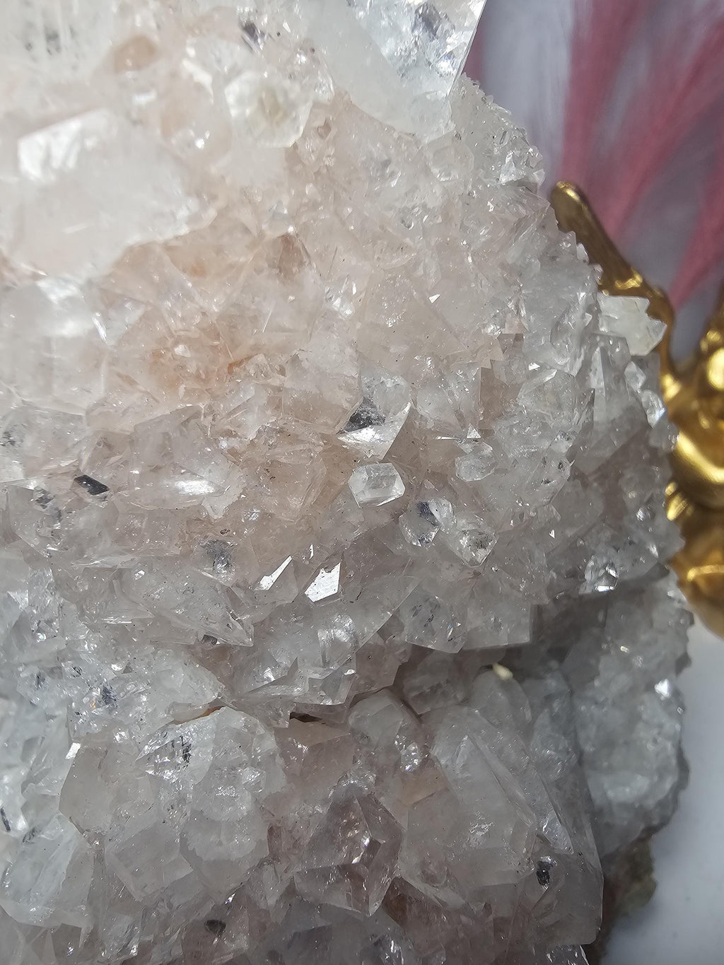 RARE Sugar and Diamond Apophyllite Set with Stillbite from India, Black Apophyllite, Snow White Sugar Apophyllite, Crystal, Crystal Set
