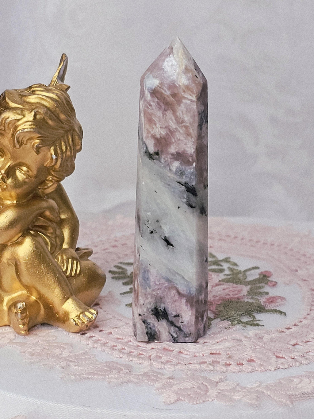 Charoite Tower/ Pink Charoite Point | RARE | Top Grade- A+++ Quality Russian Charoite Towers