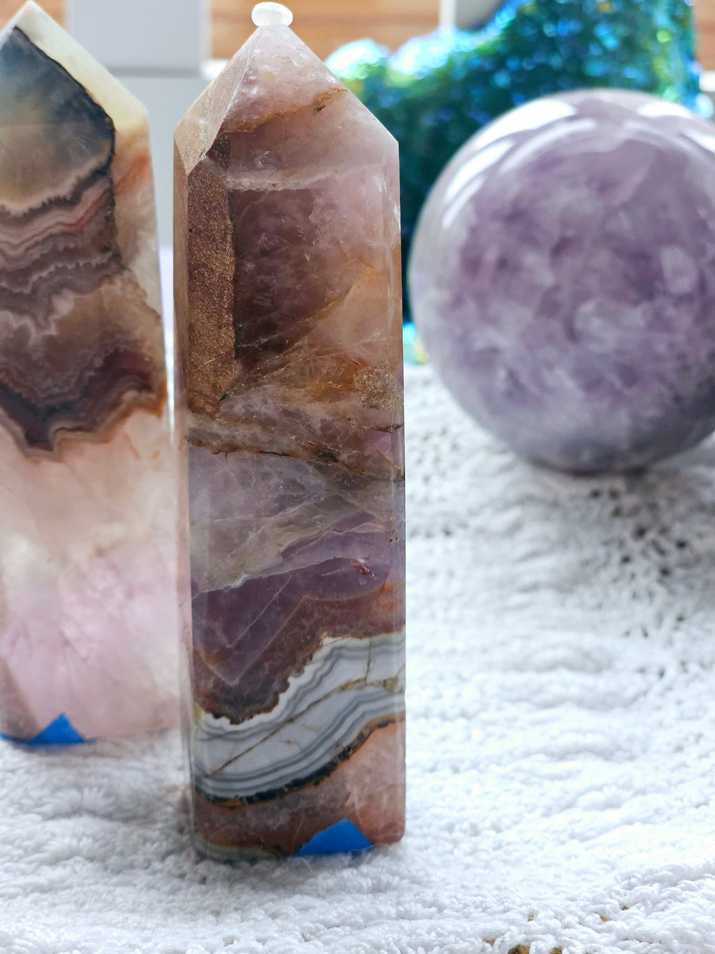 RARE Crazy Lace Amethyst Towers, New Discovery,Gift