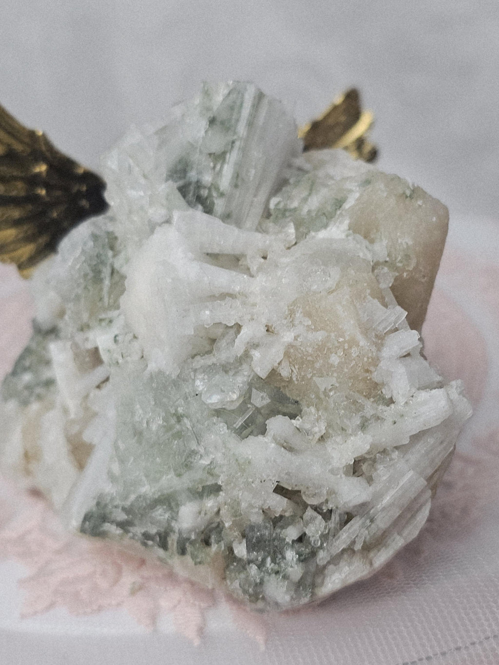 Rare Candy Apple Green Apophyllite with Scolecite and Stillbite