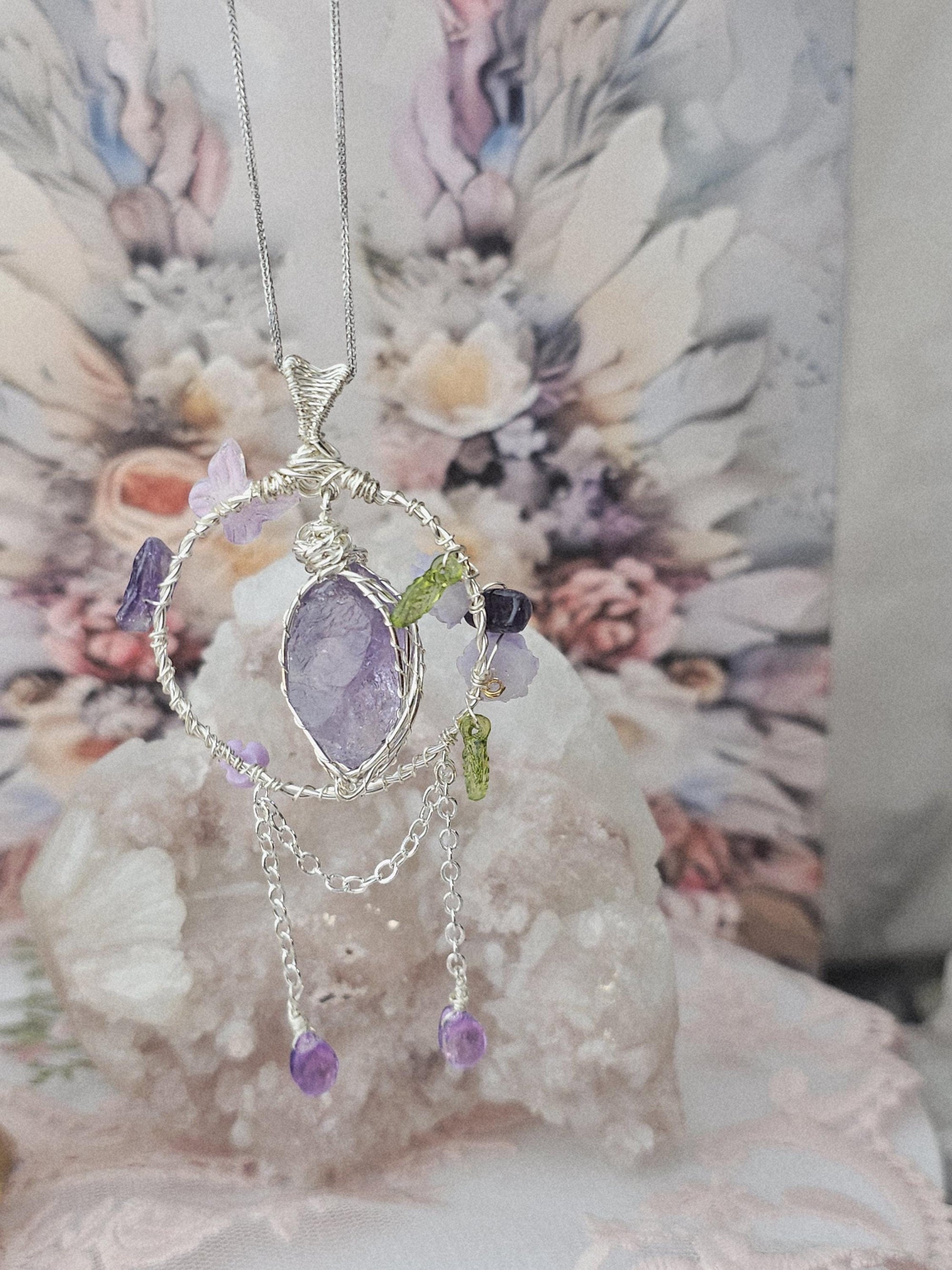 Amethyst Necklace, Crystal Gifts