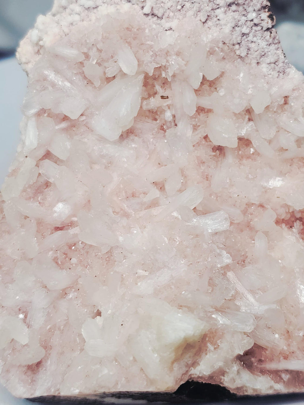 RARE Pink Sugar Apophyllite with Stillbite from India , Apophyllite, Crystal, Crystal