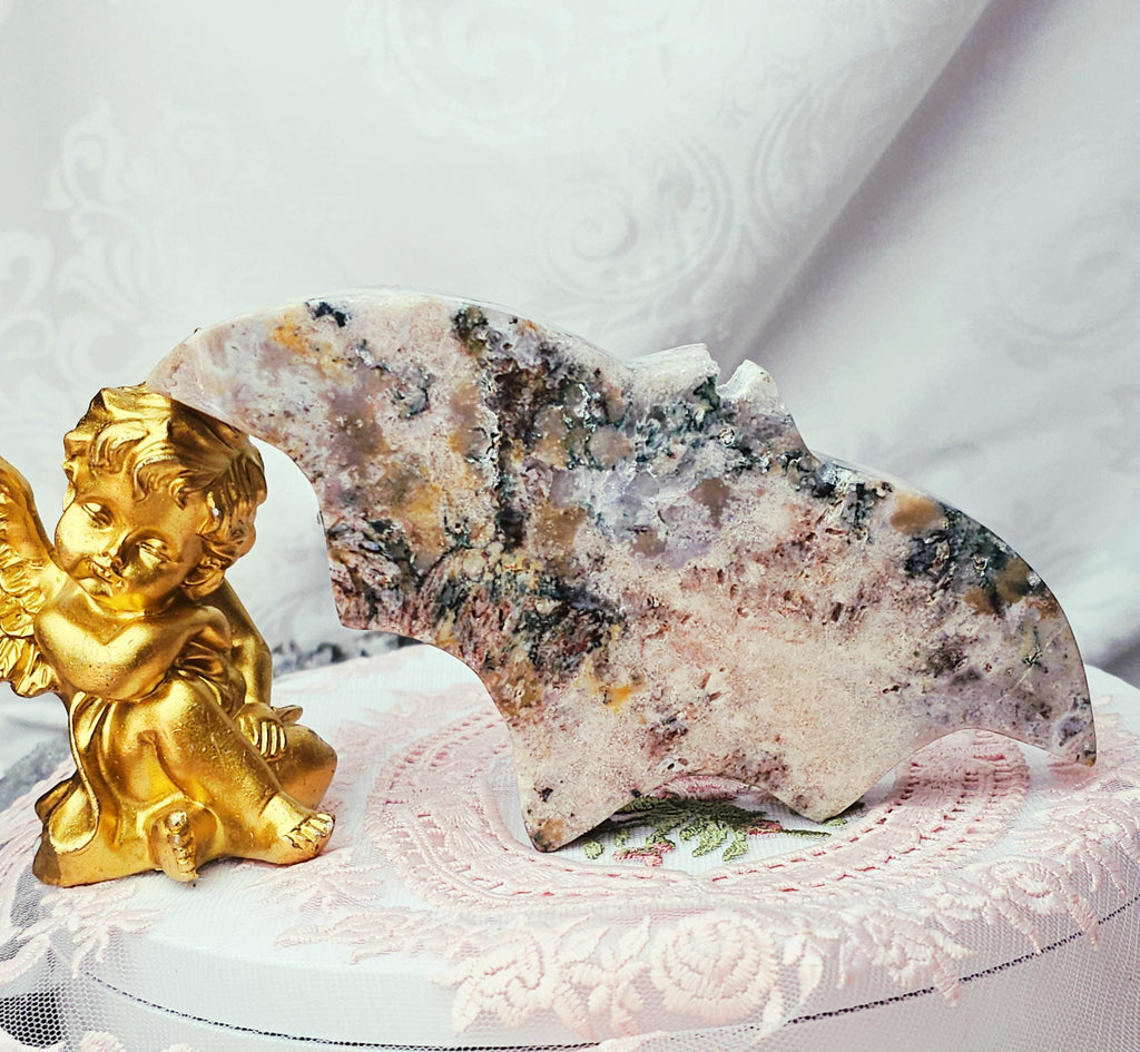 Pink Amethyst Bat, Druzy Bat, Crystal ,Gift, Bat Sculpture