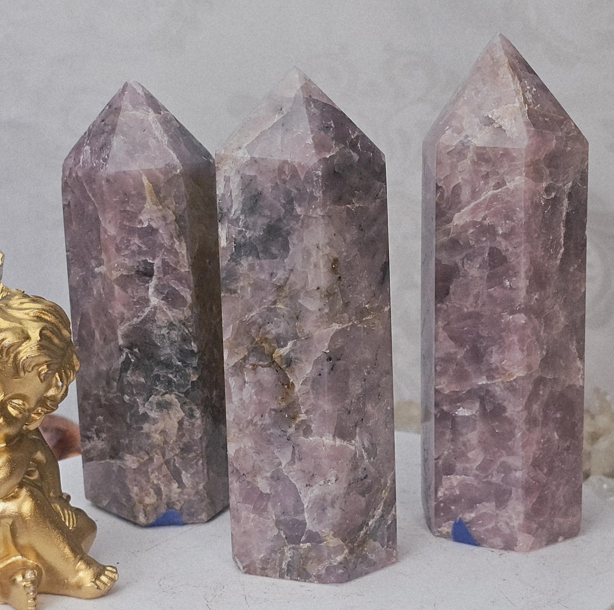 Pink Guava Quartz Tower, Statement Piece Tower