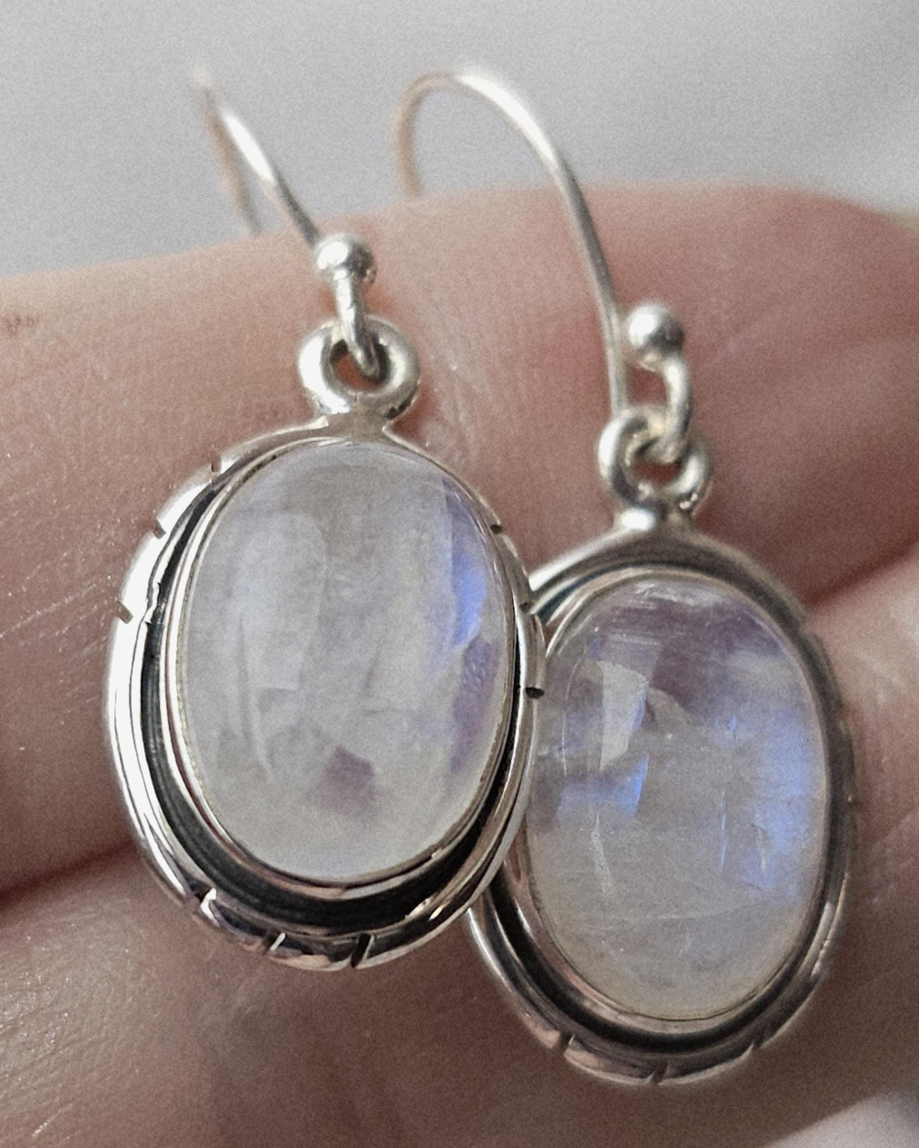 Genuine Moonstone Earrings, Moonstone,  Crystal Earring