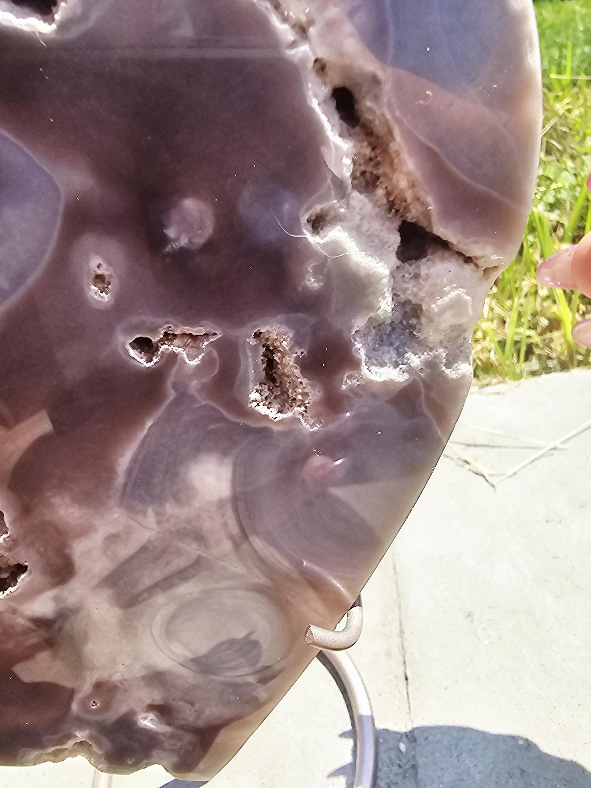 Pink Amethyst Druzy Heart