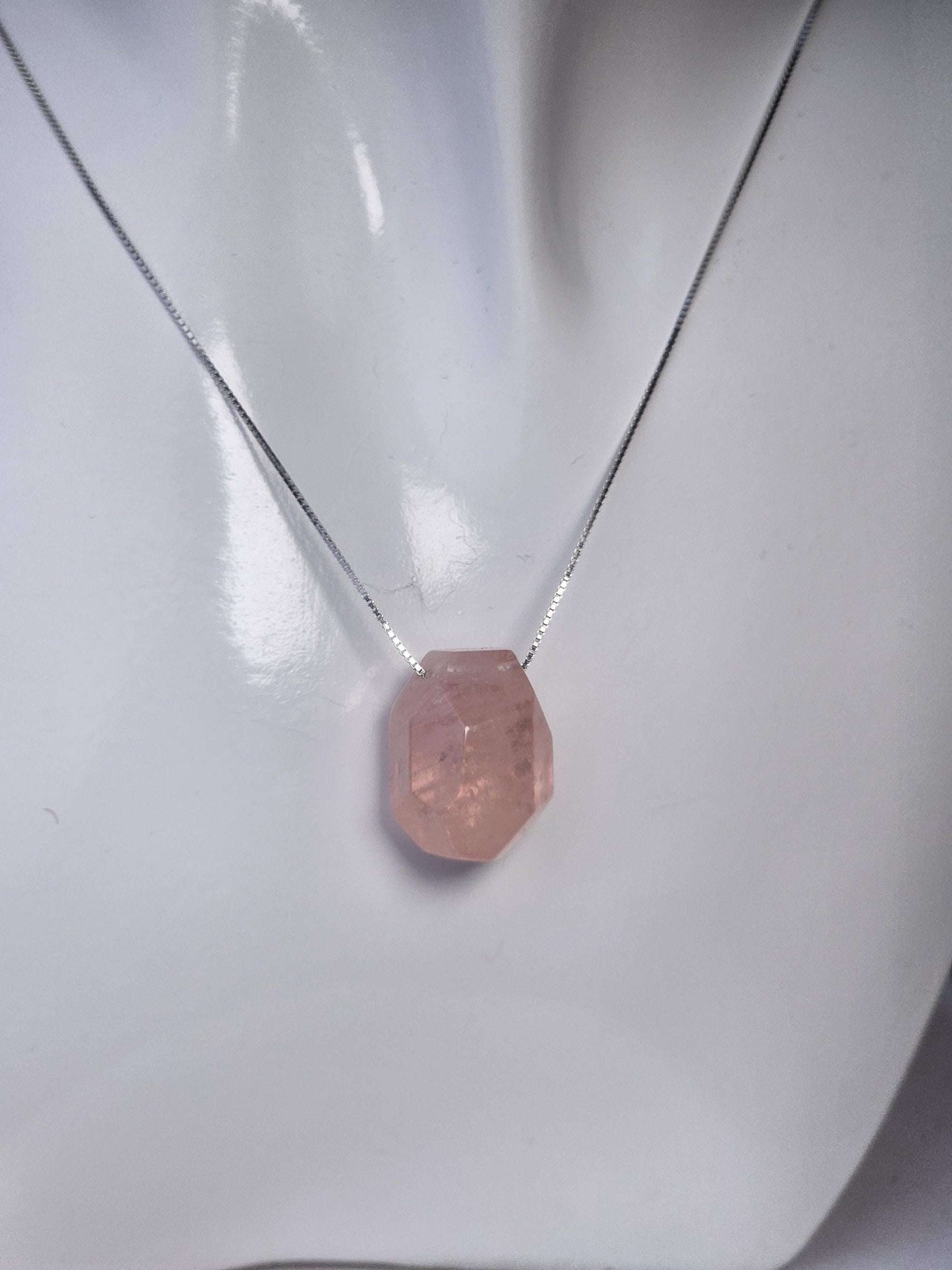 Pink Morganite Handmade Necklace, Customize 925 Silver or Gold, Zodiac Necklace