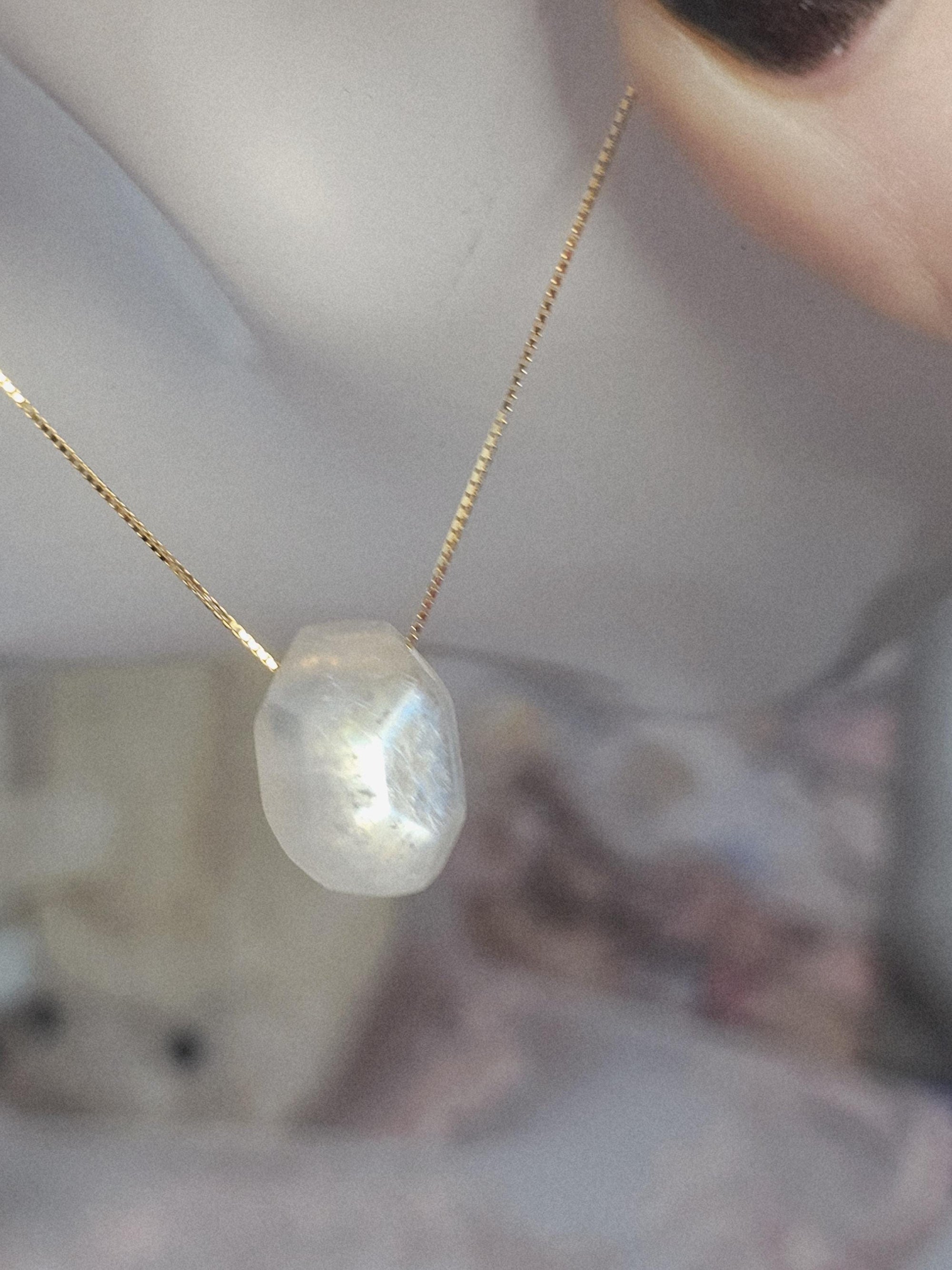 Handmade Moonstone Necklace, Zodiac Jewelry