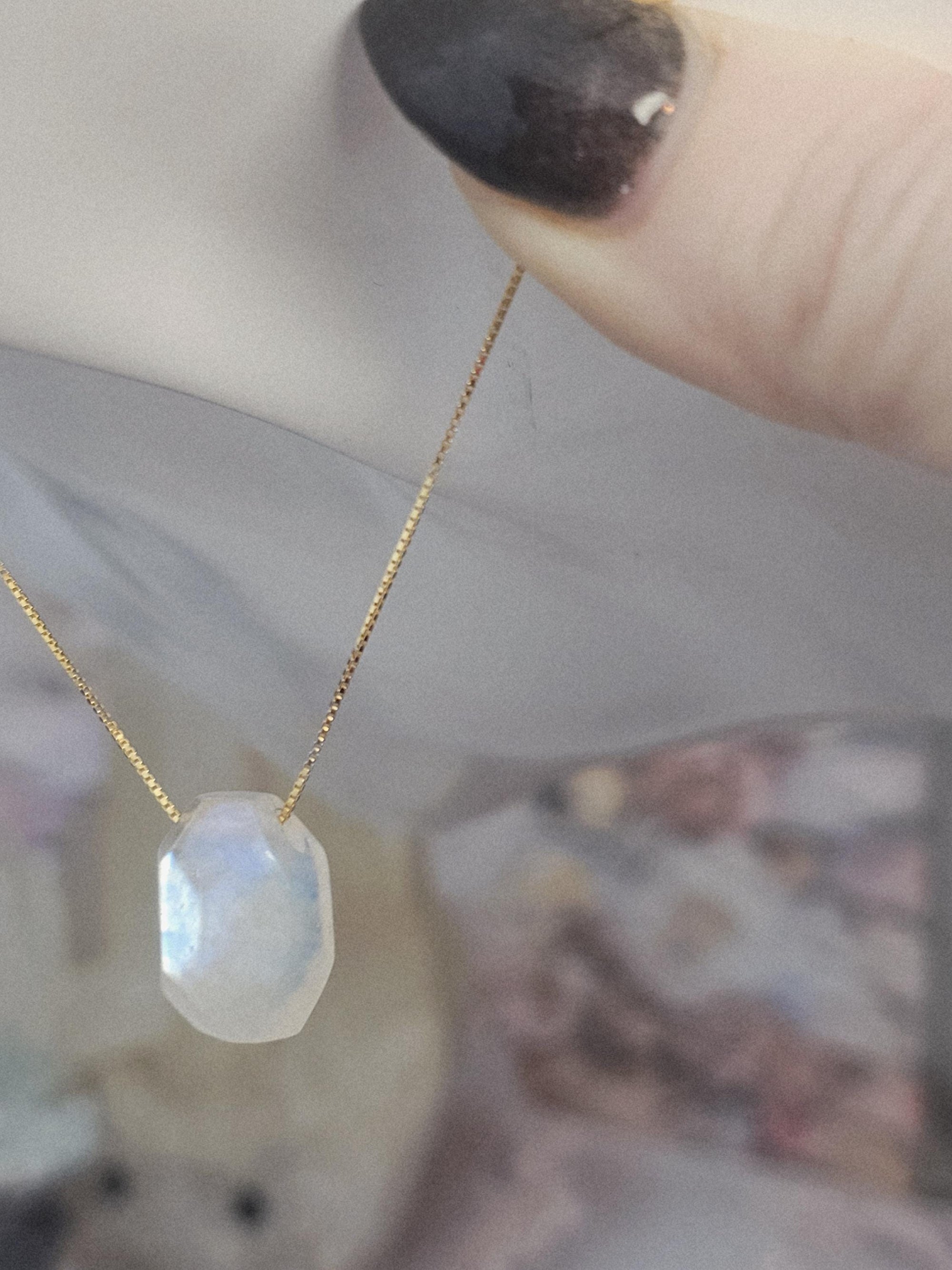 Handmade Moonstone Necklace, Zodiac Jewelry