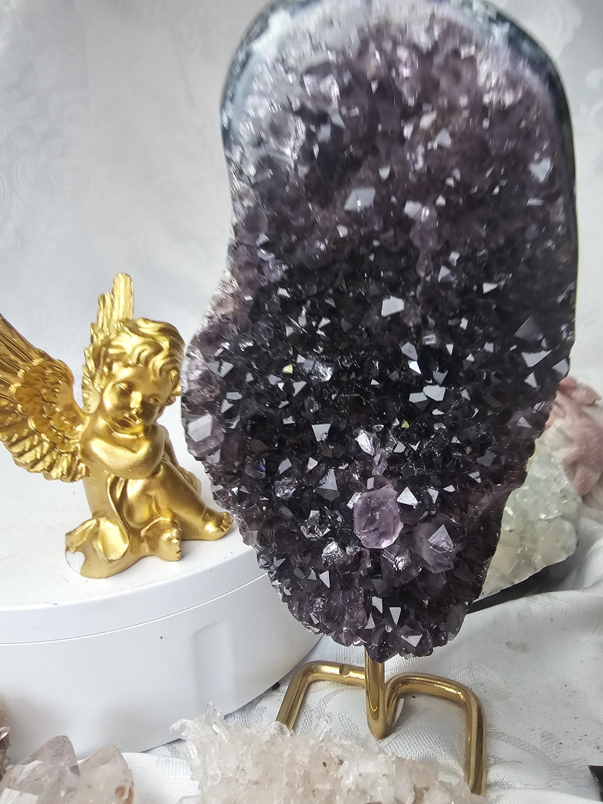 Rare Smoky Amethyst Cutbase, Amethyst, Statement Piece