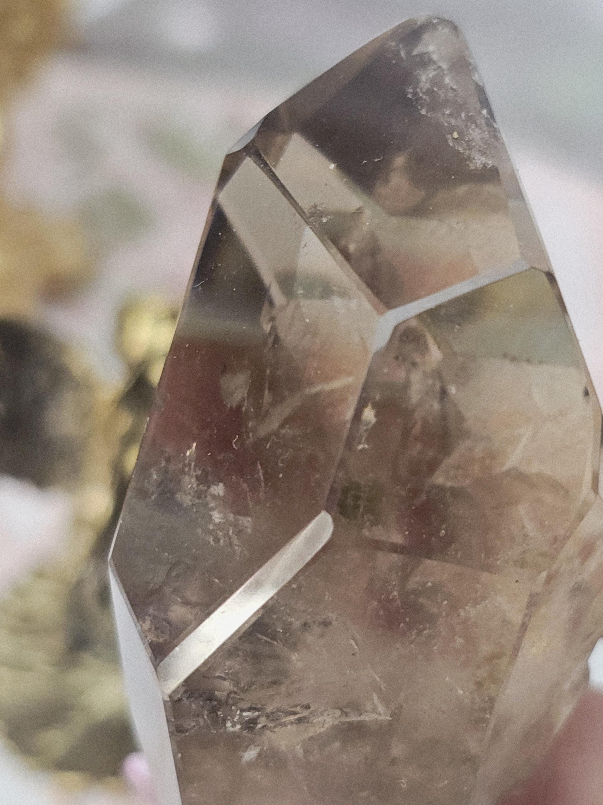 Lemurian Smoky Quartz Crystal, Brazilian Healing Stone
