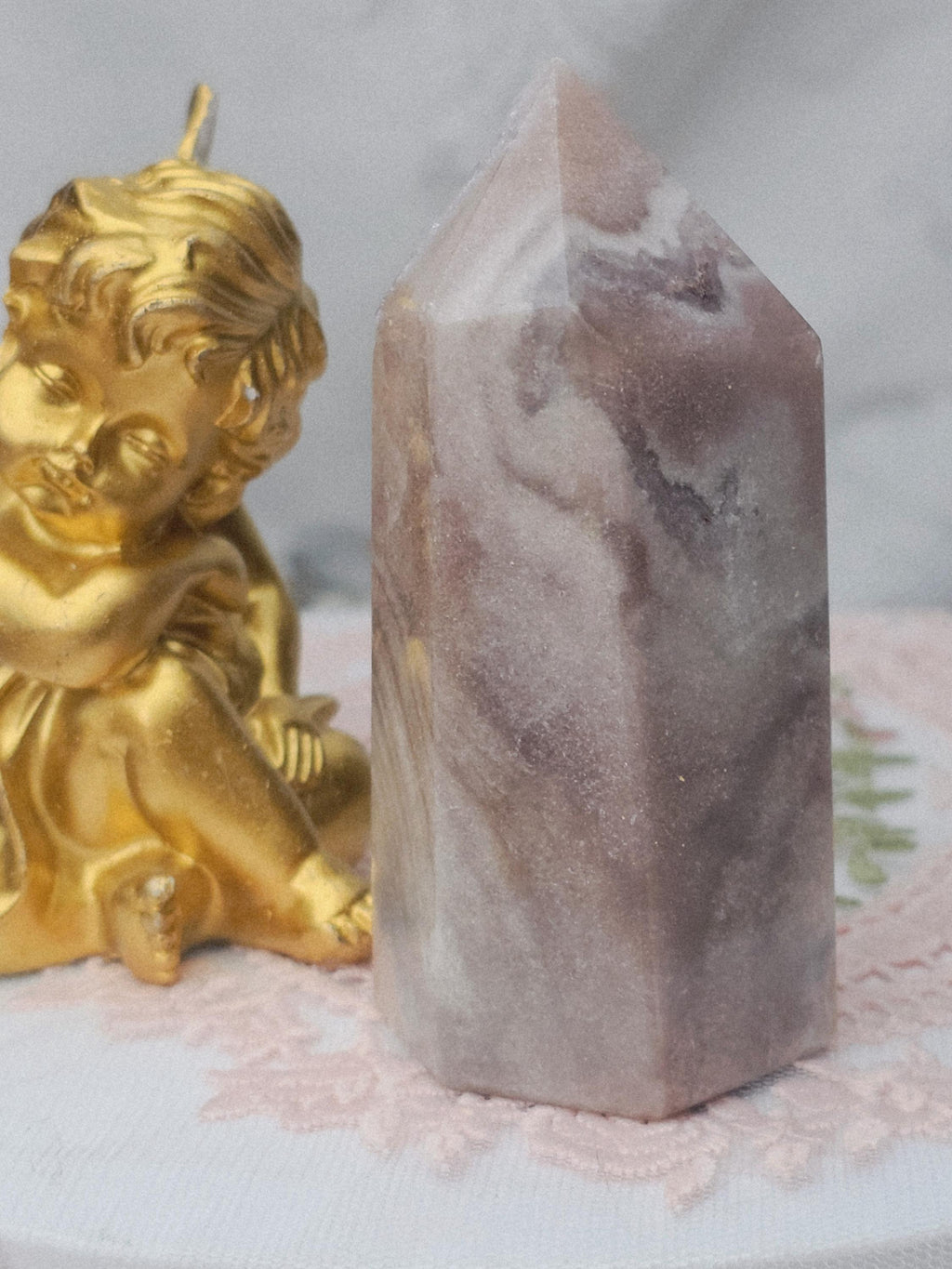 Pink Amethyst Tower, Druzy Tower, Crystal Tower ,Gift
