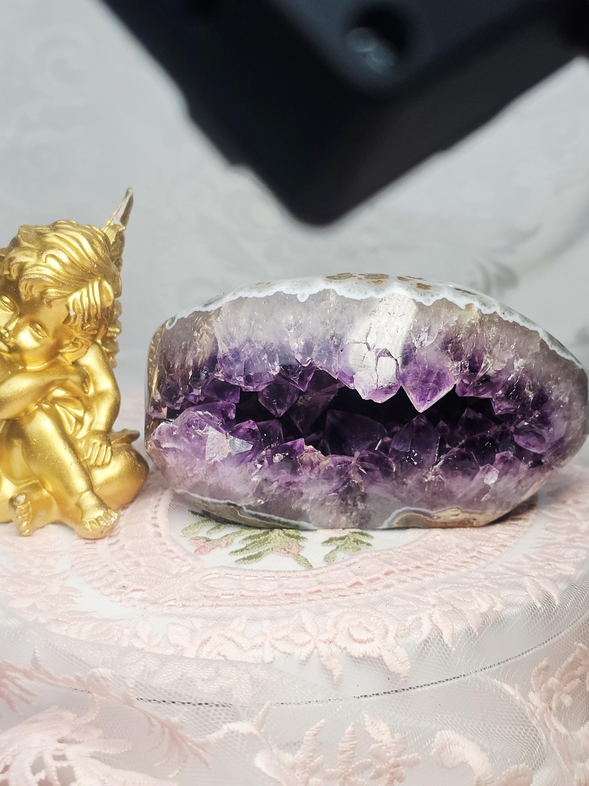 Uruguaian  Amethyst Geode, Crystal Home Decor, Statement Piece