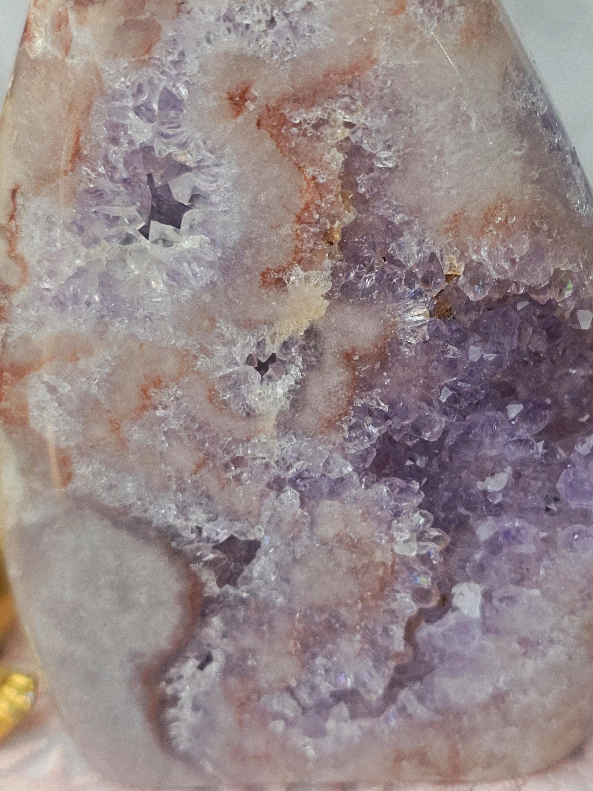 Brazilian Pink Amethyst Druzy Flame , Crystal Flame, Gift