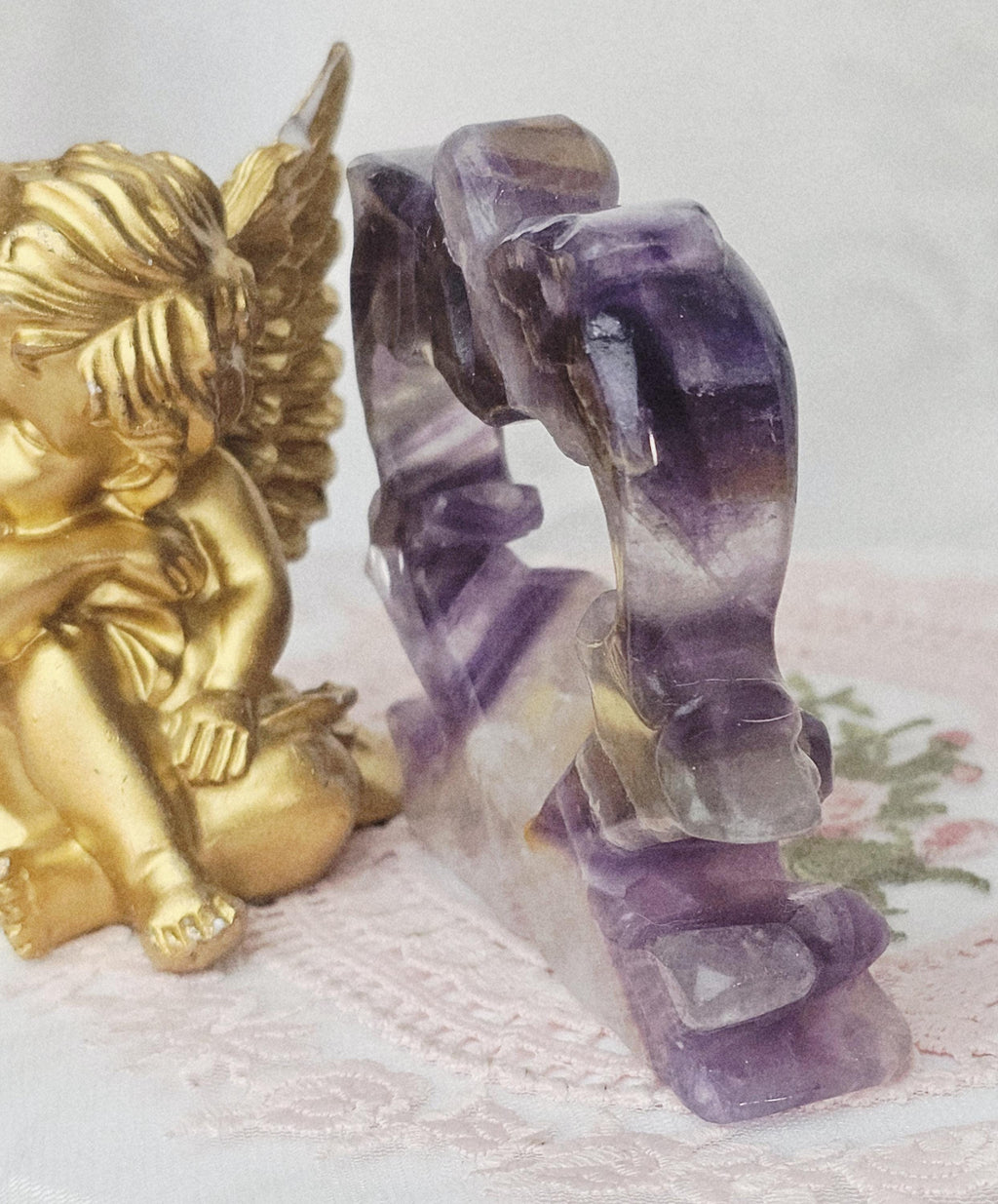 Fluorite Dolphins ,  Crystal Dolphins Handmade, Crystal, Dolphin Sculpture
