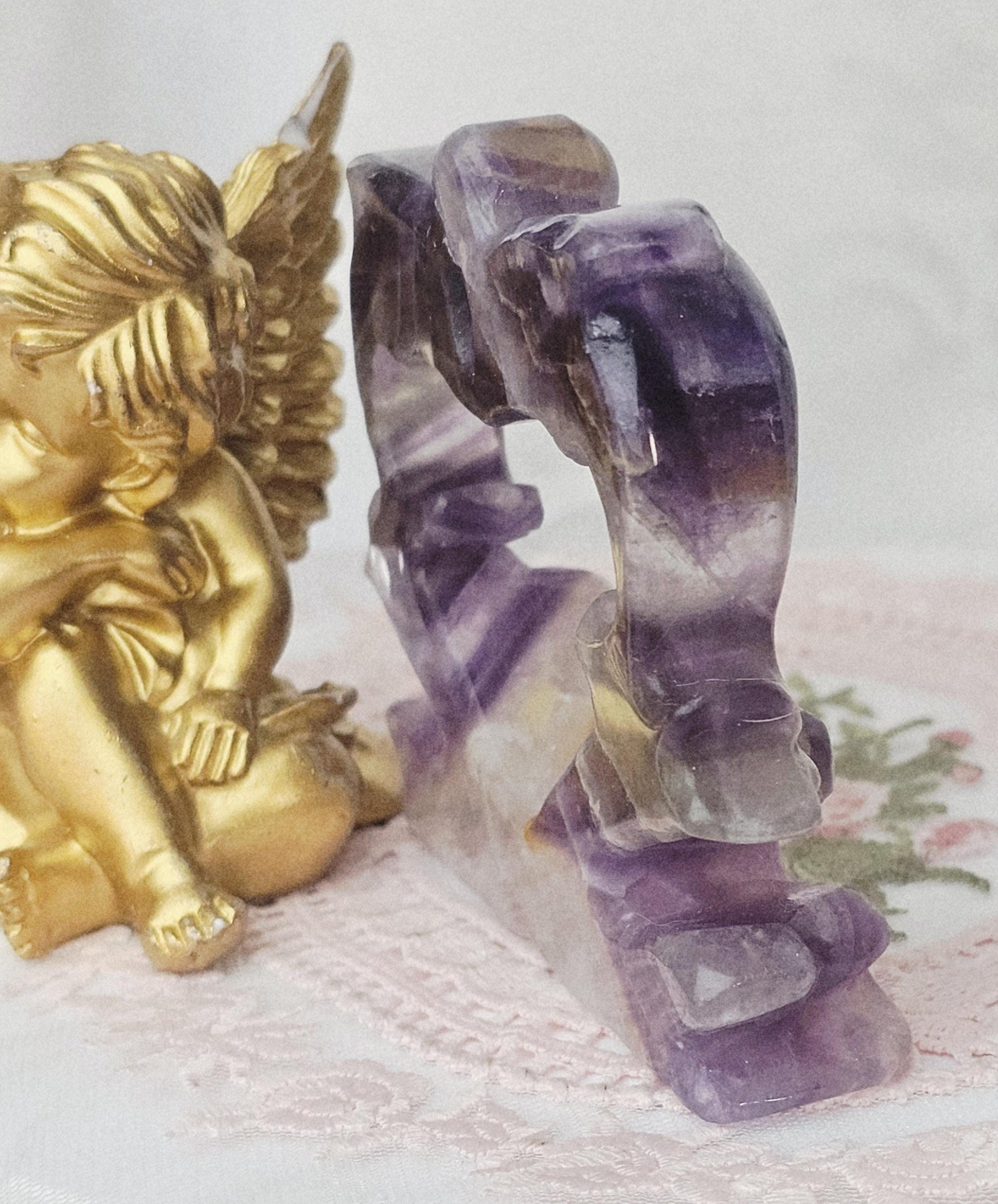 Fluorite Dolphins ,  Crystal Dolphins Handmade, Crystal, Dolphin Sculpture
