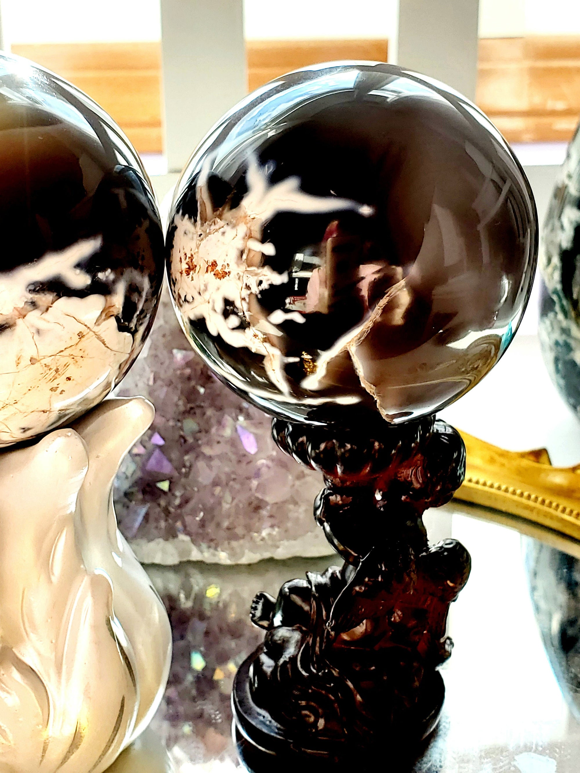 Orca Agate Heart, Gifts for Her, Crystal, Crystal Heart