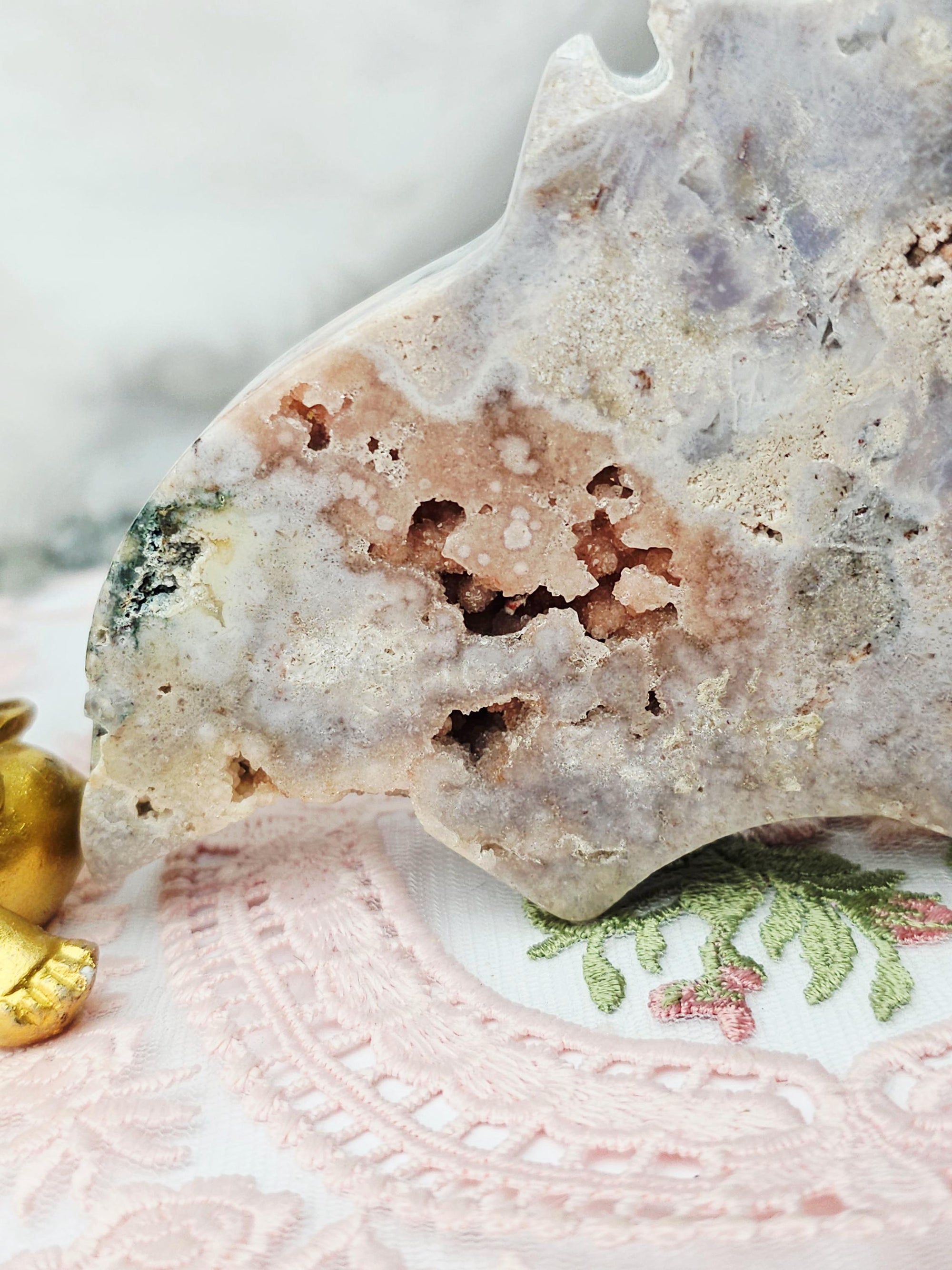 Pink Amethyst Bat, Druzy Bat, Crystal ,Gift, Bat Sculpture