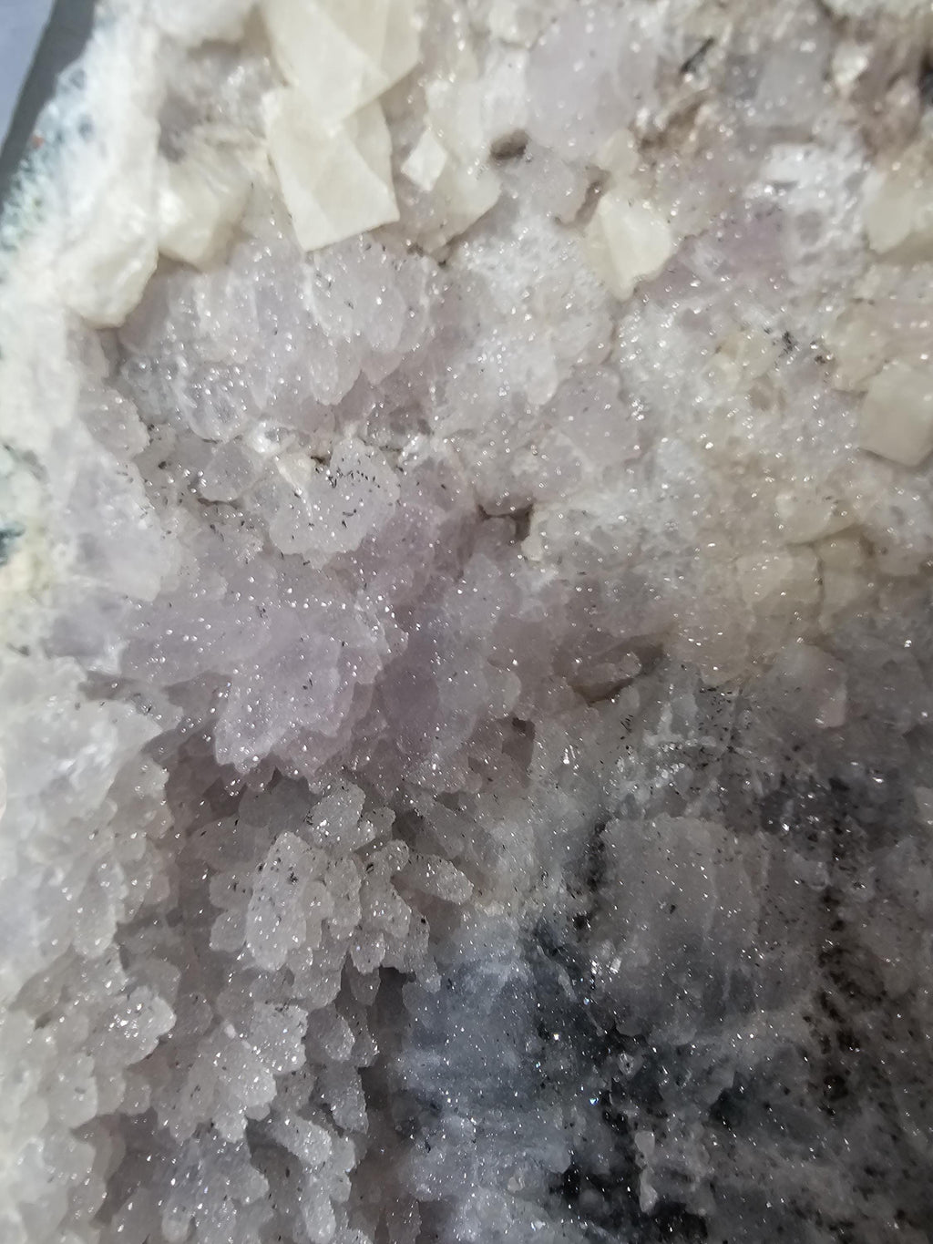 32 lb Rare Amethyst Cathedral with Sugar, Calcite Cubes, Flowers