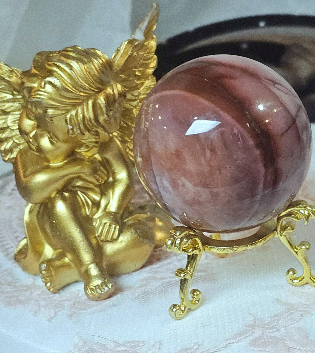 Purple Mookaite Crystal Sphere, Australian Jasper, Healing Stone