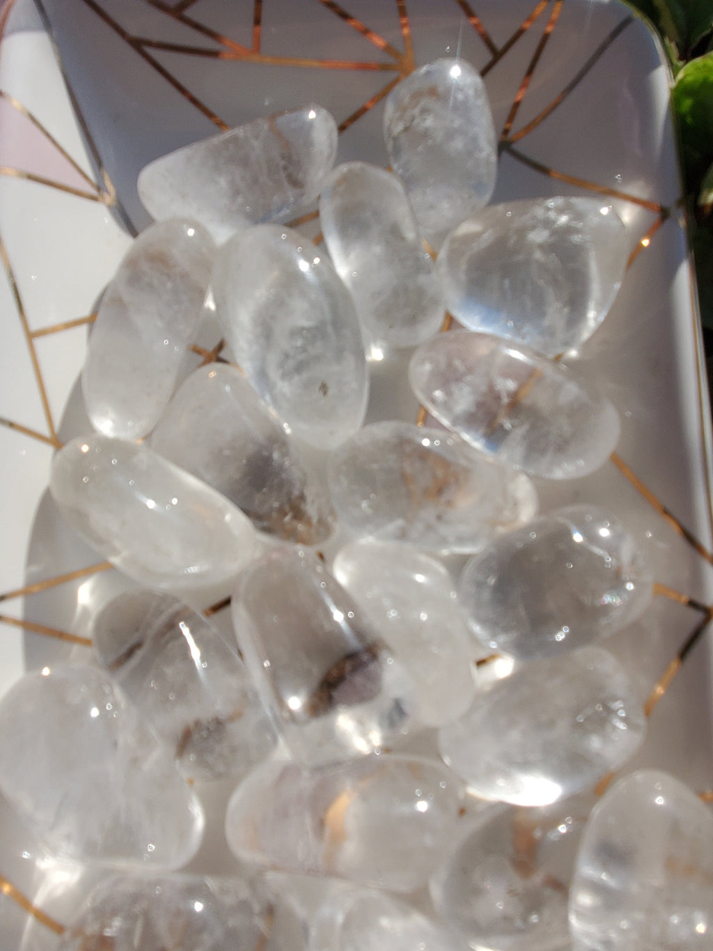 5 Clear Quartz Tumble Stones(>1in)/ Clear Quartz crystal/ Clear Quartz Pocket Stone / Clear Quartz Tumbled/ Clear Quartz gemstone