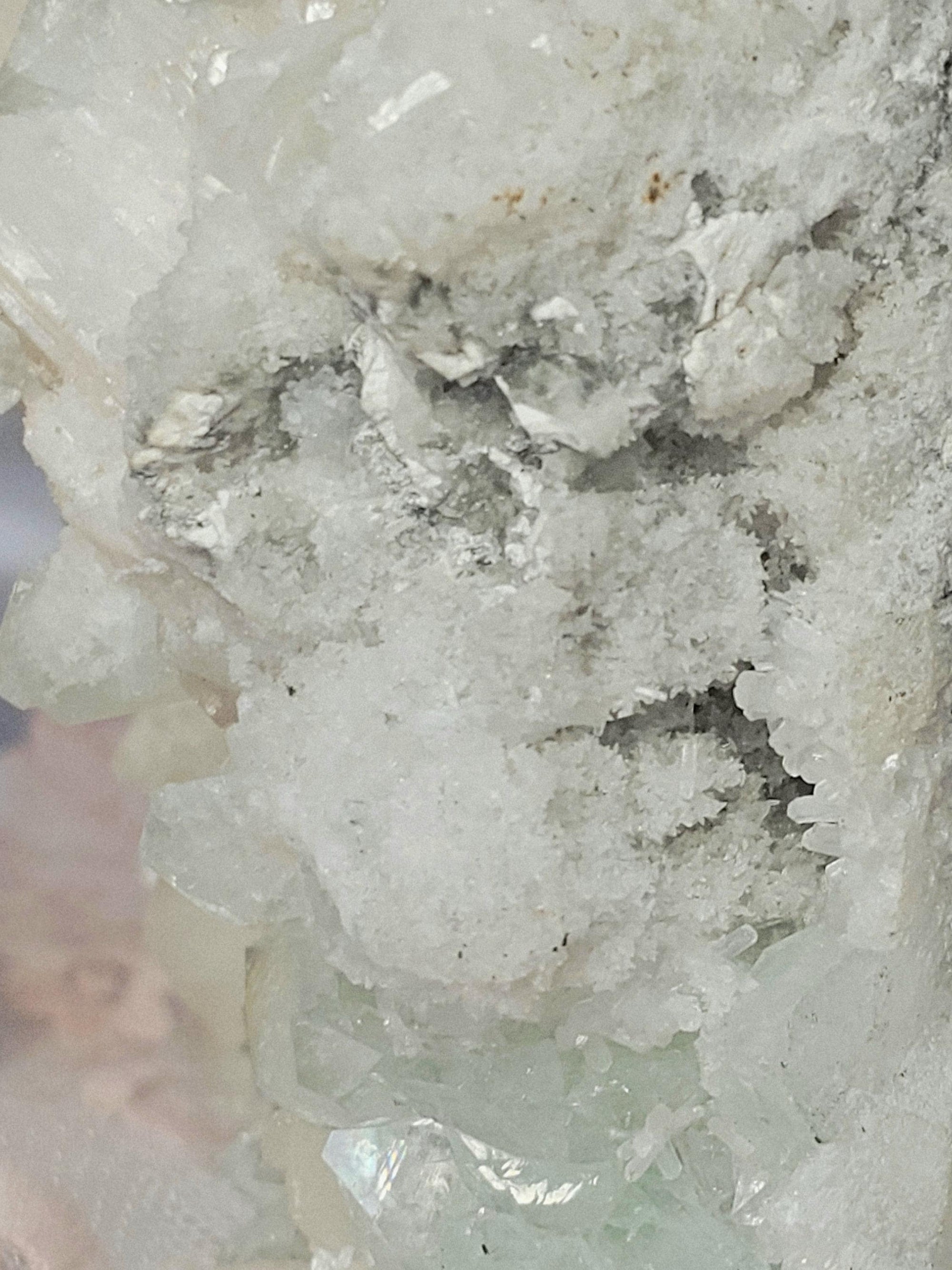 Rare Green Diamond Apophyllite with Stillbite, India Crystal Home Decor