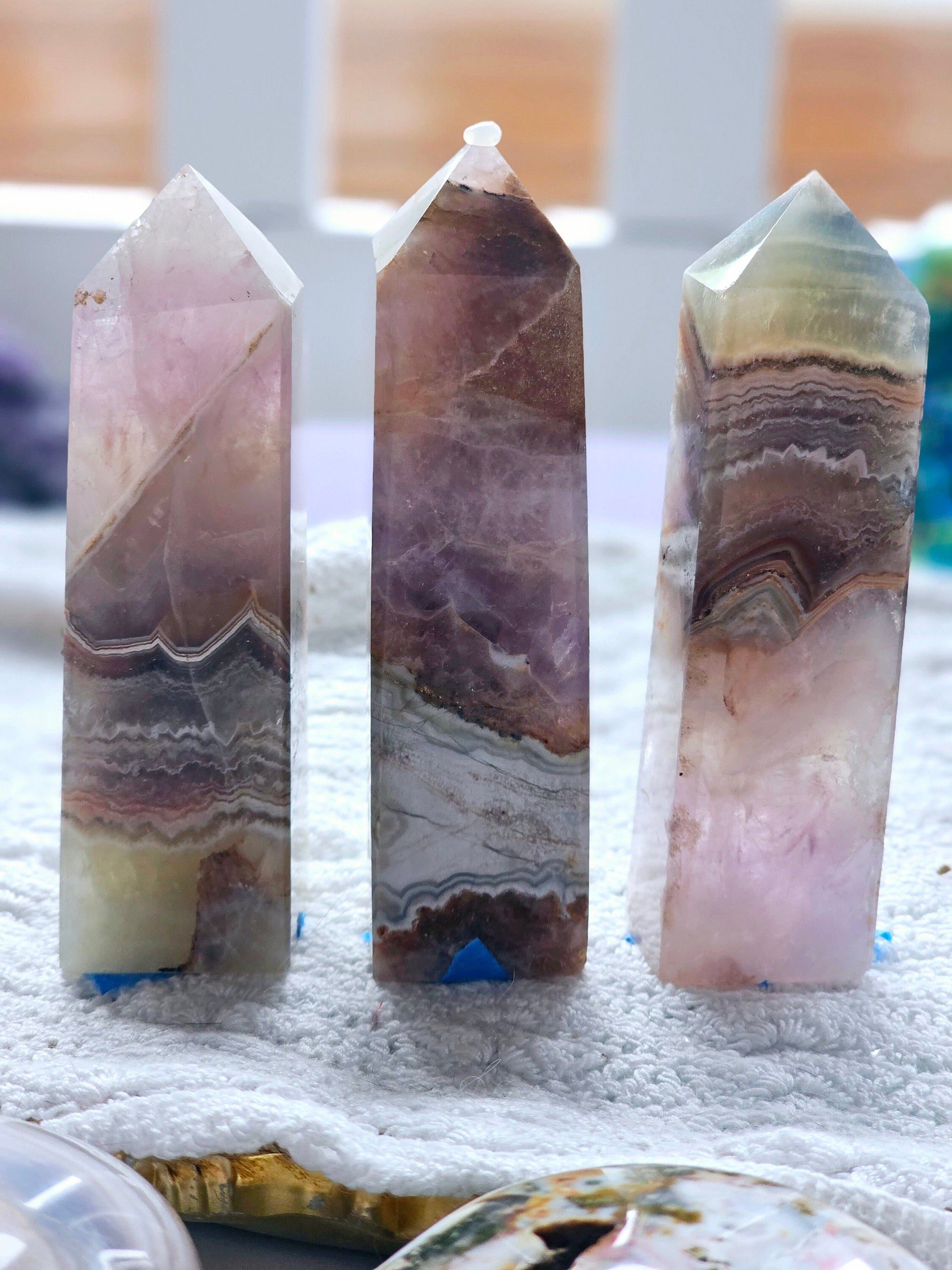 RARE Crazy Lace Amethyst Towers, New Discovery,Gift