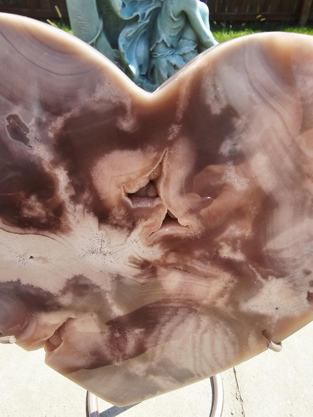 Pink Amethyst Druzy Heart