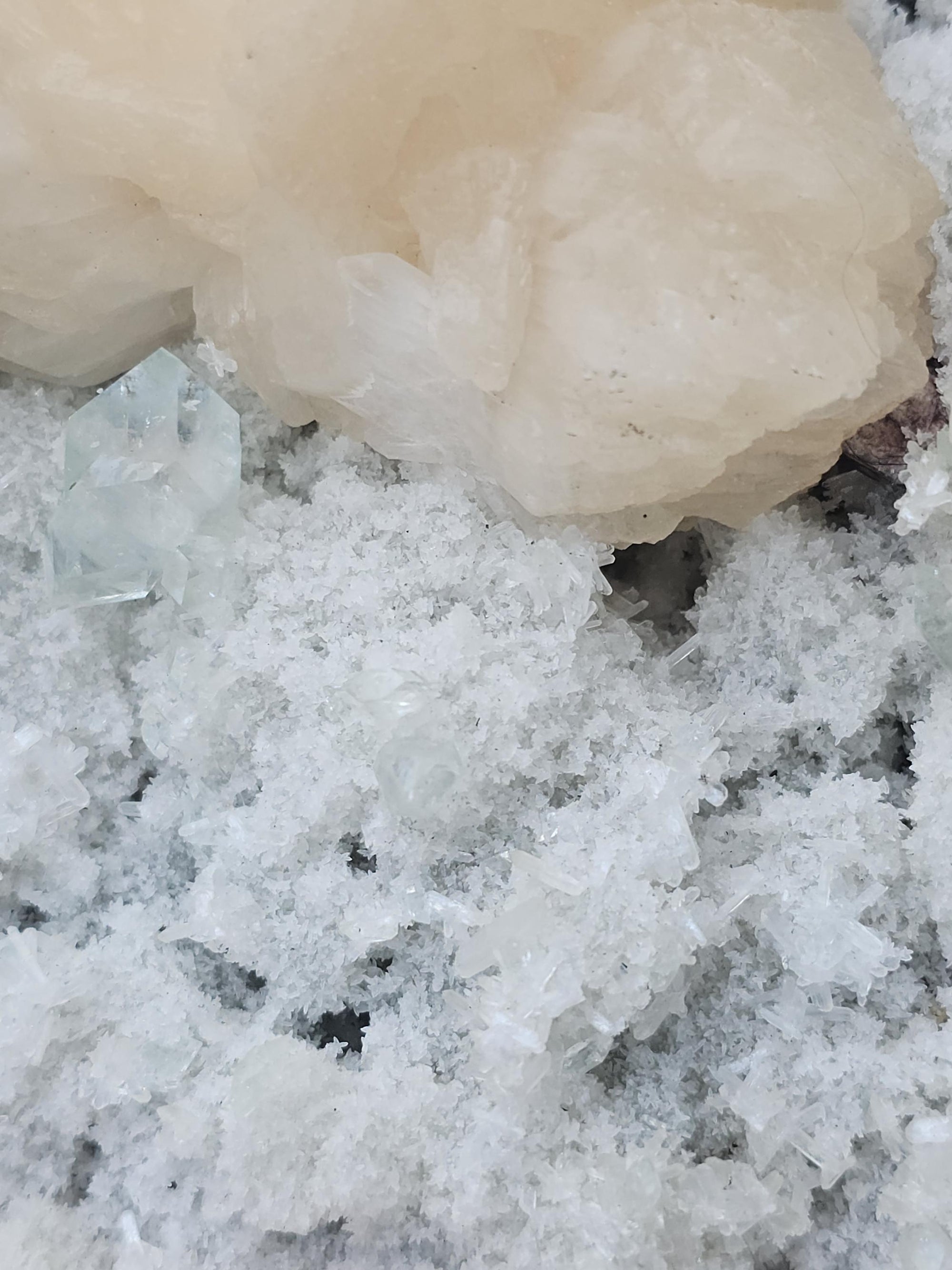 RARE LG 2.55 lb Sugar Green Diamond  Apophyllite with Stillbite from India , Apophyllite, Crystal, Crystals, Home decor