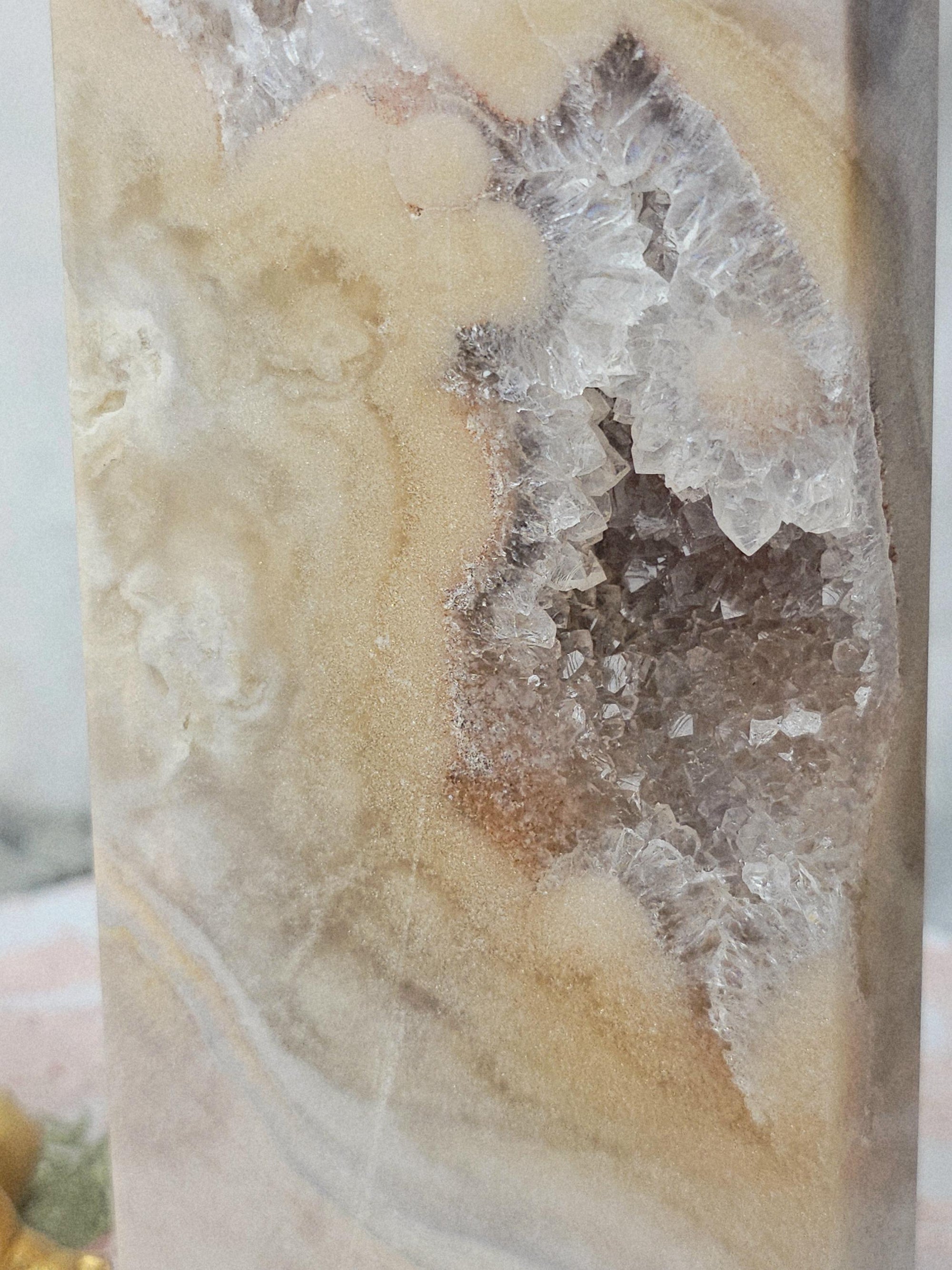 Ex LG Pink Amethyst Tower, Druzy Tower, Crystal Tower ,Gift