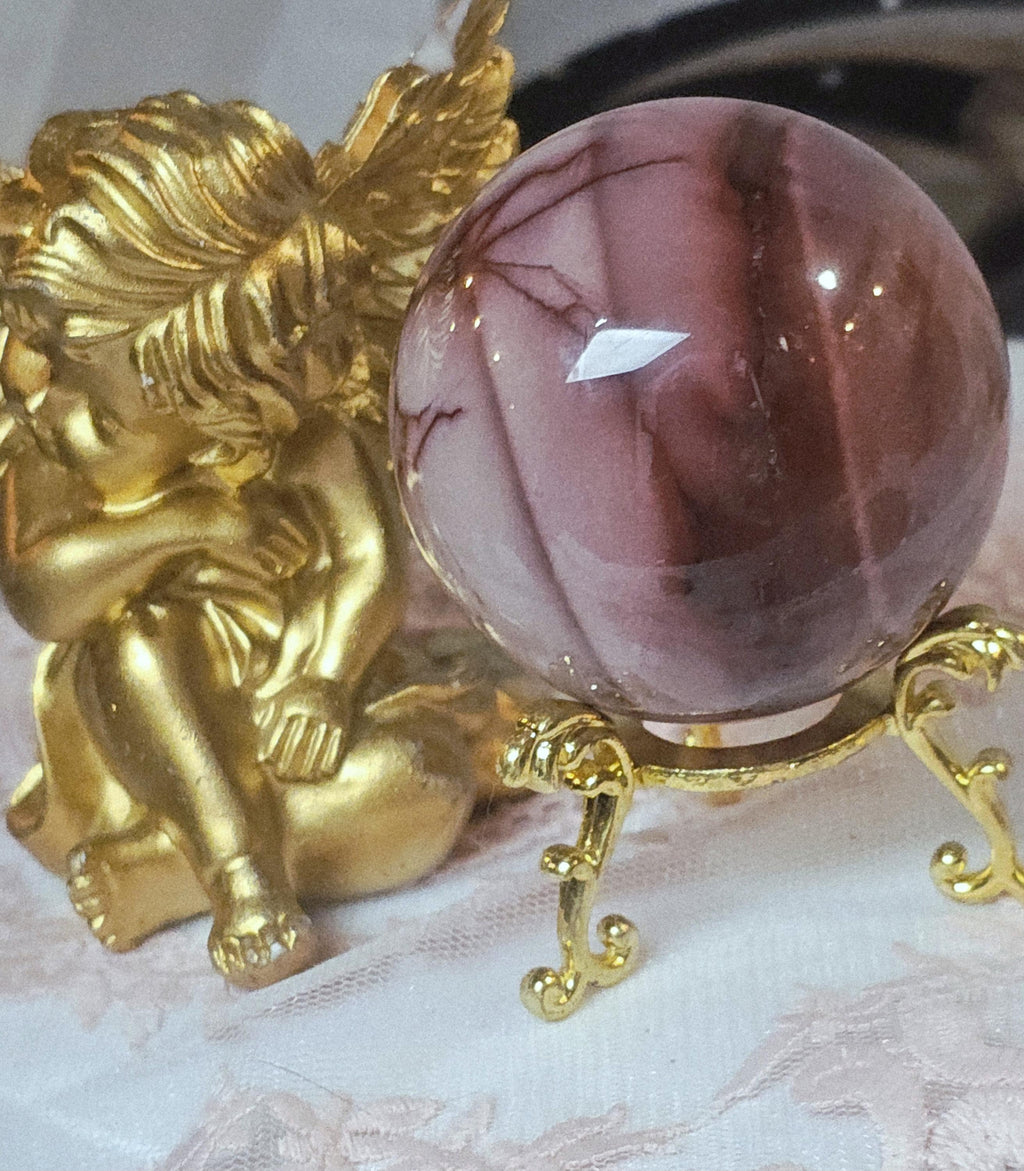 Purple Mookaite Crystal Sphere, Australian Jasper, Healing Stone