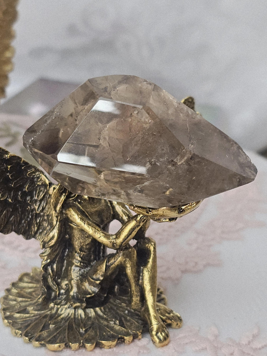 Lemurian Smoky Quartz Crystal, Brazilian Healing Stone